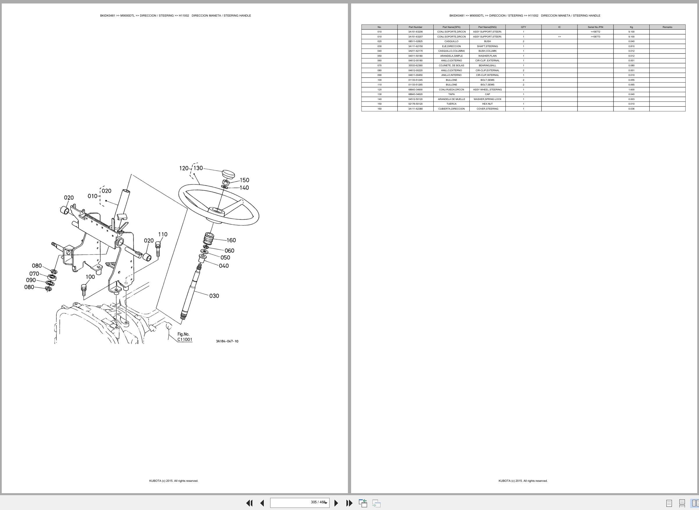 Kubota Tractor M9000DTL Spare Parts Catalog EN ES (3)