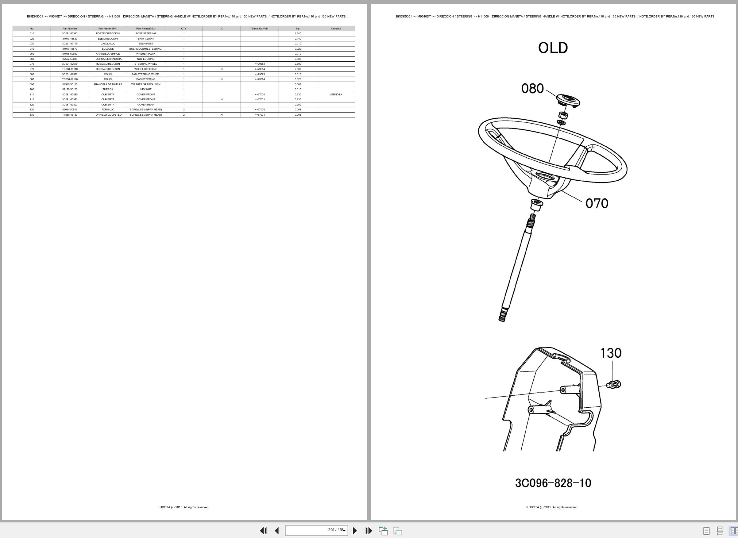 Kubota Tractor M9540DT Spare Parts Catalog EN ES (3)