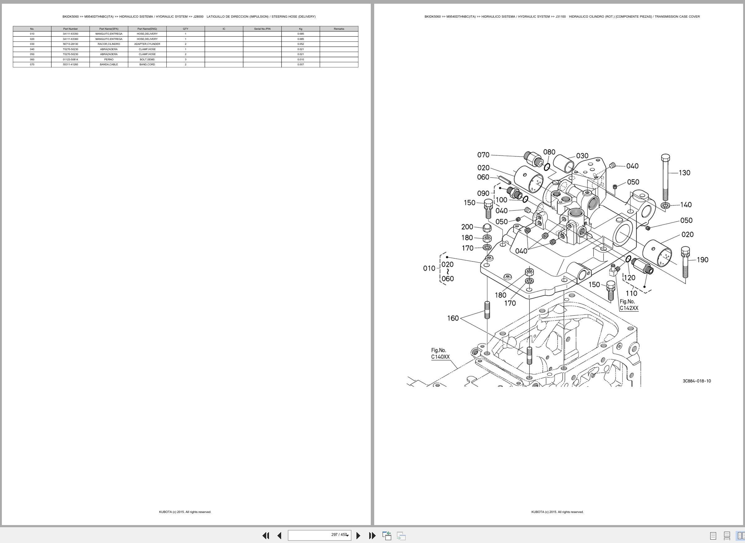 Kubota Tractor M9540DTHNBC(ITA) Spare Parts Catalog EN ES (3)