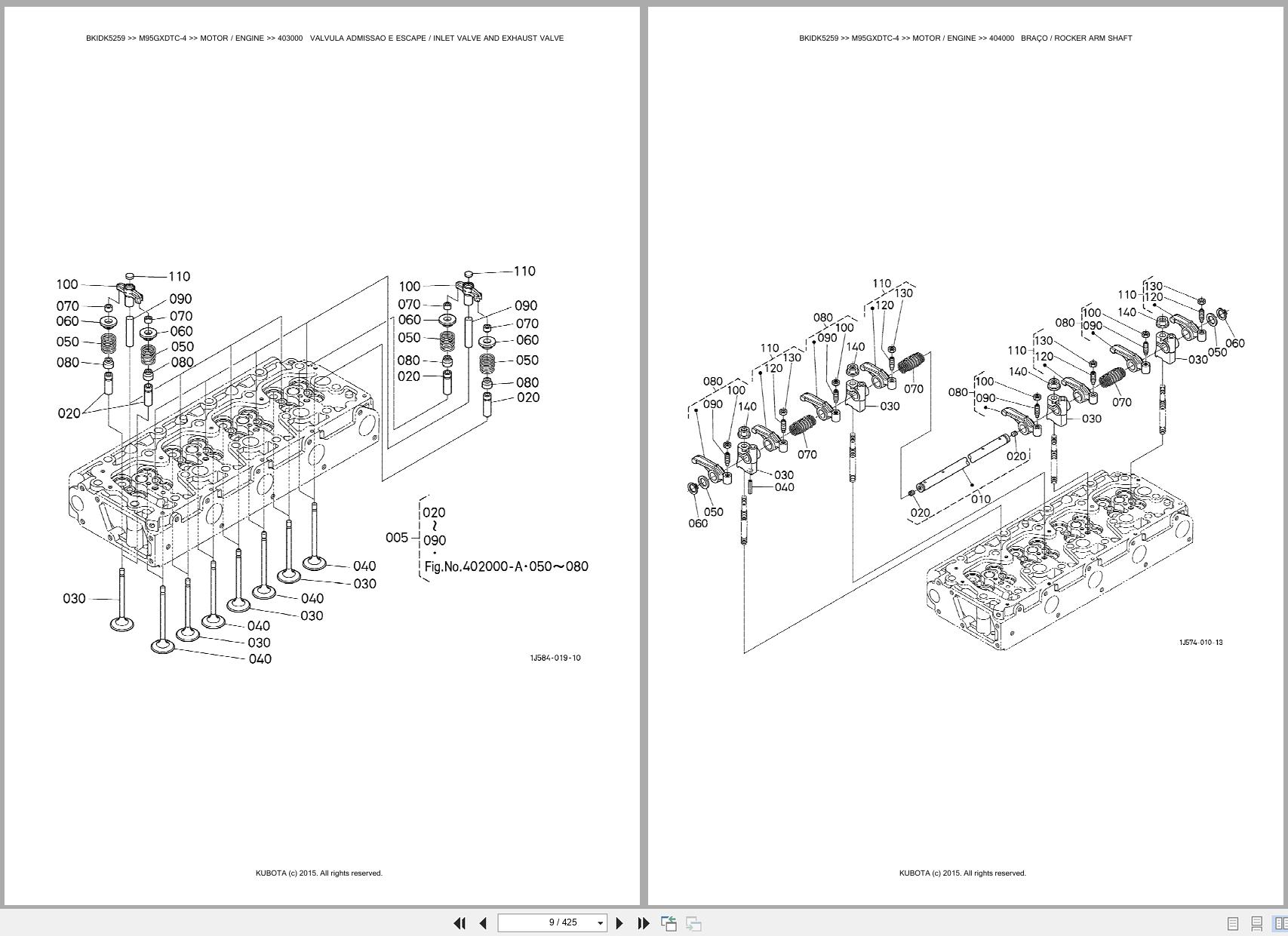 Kubota Tractor M95GXDTC 4 Spare Parts Catalog EN PT (3)