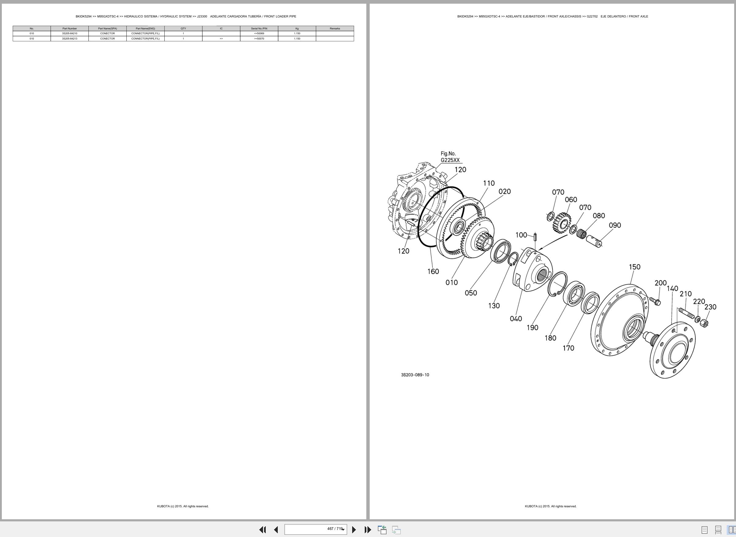 Kubota Tractor M95GXDTSC 4 Spare Parts Catalog EN ES (3)