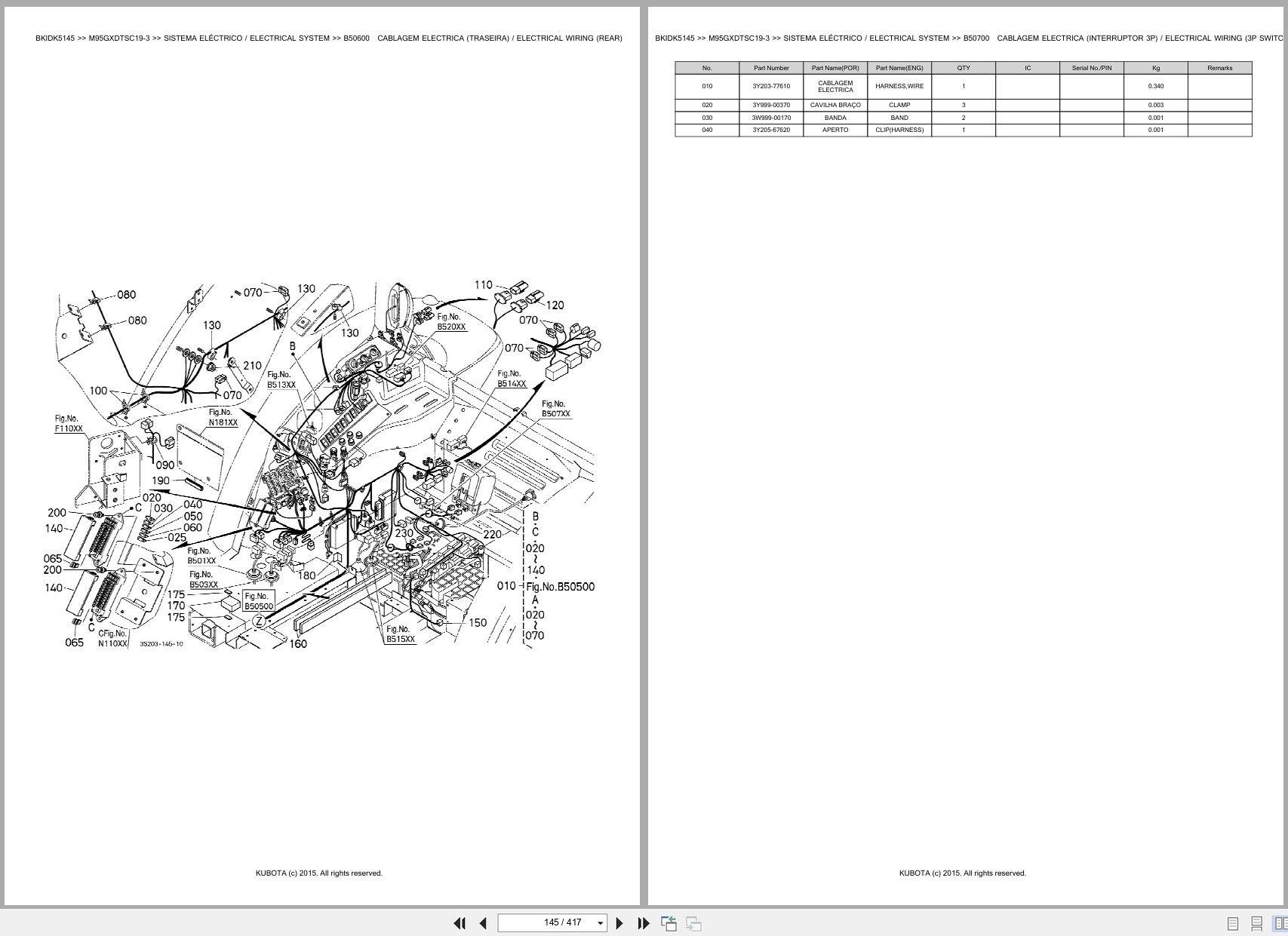 Kubota Tractor M95GXDTSC19 3 Spare Parts Catalog EN PT (2)
