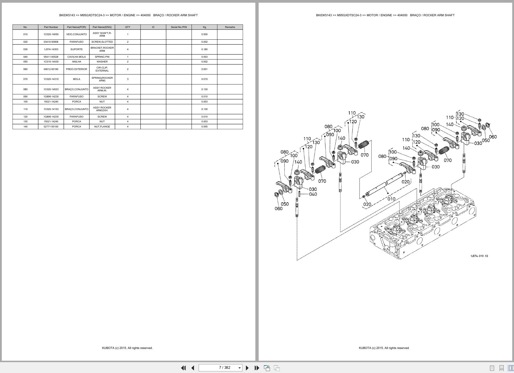 Kubota Tractor M95GXDTSC24 3 Spare Parts Catalog EN PT (3)