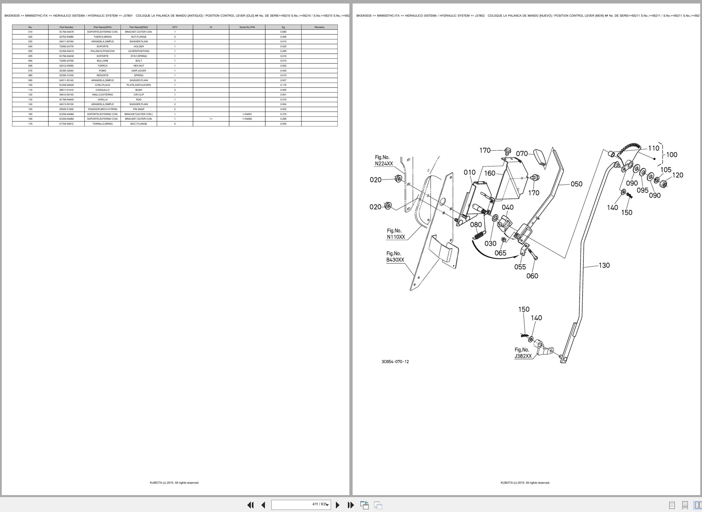 Kubota Tractor M9960DTHC ITA Spare Parts Catalog EN ES (3)