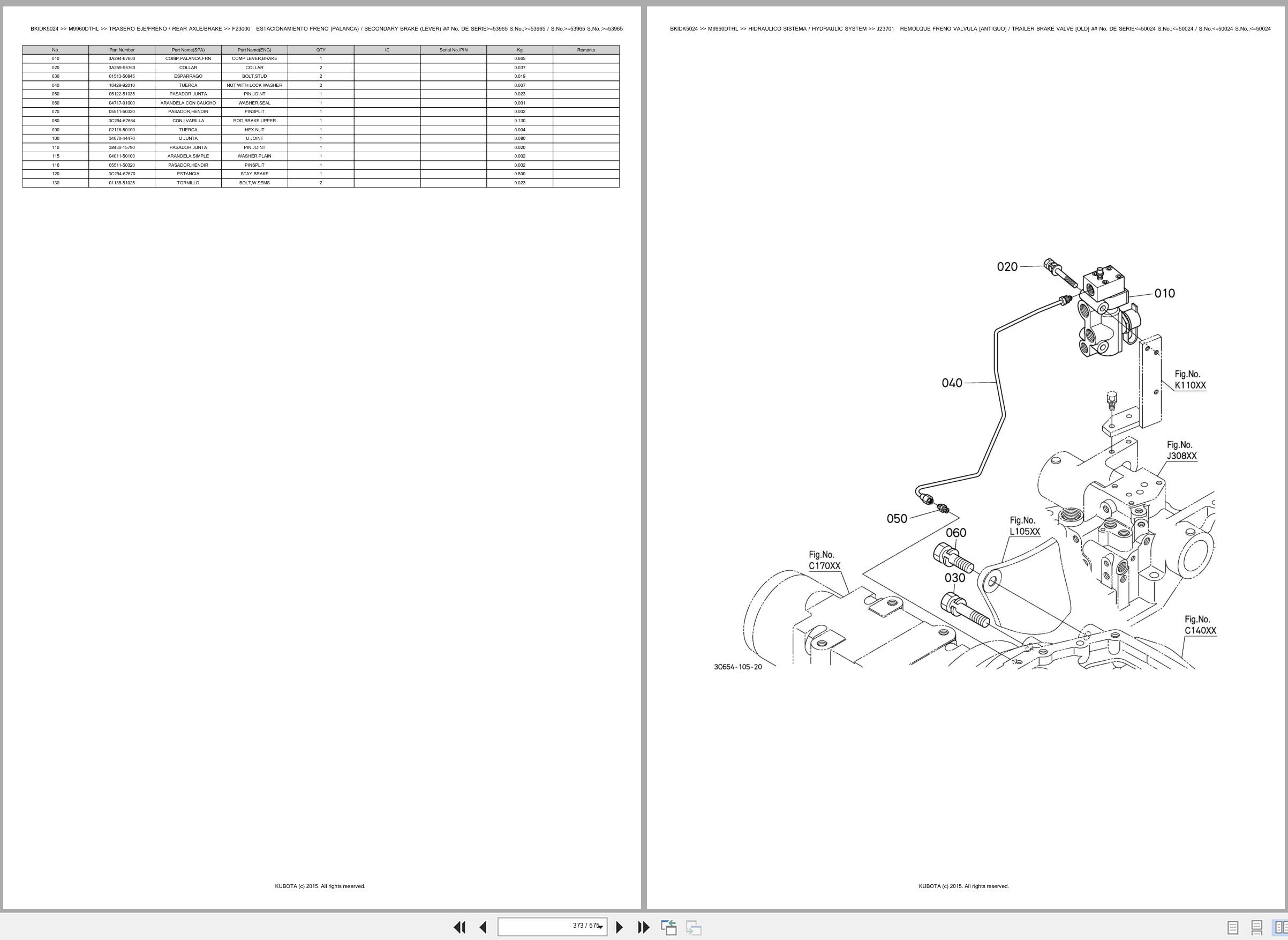 Kubota Tractor M9960DTHL Spare Parts Catalog EN ES (3)
