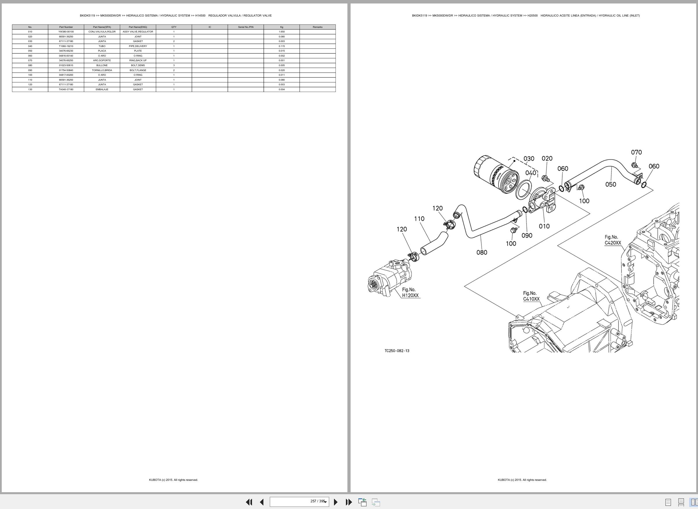 Kubota Tractor MK5000DW DR Spare Parts Catalog EN ES (3)