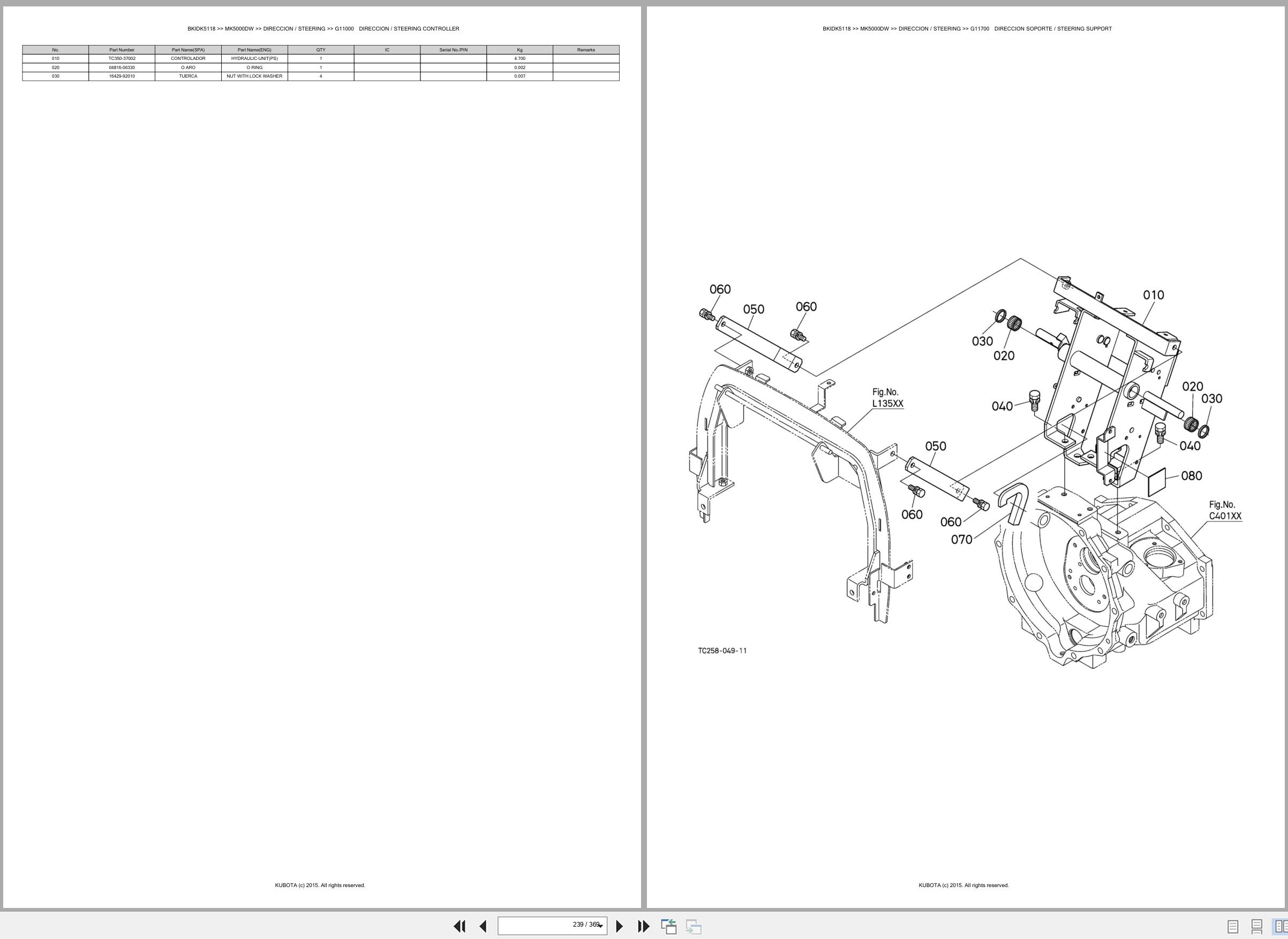 Kubota Tractor MK5000DW Spare Parts Catalog EN ES (3)