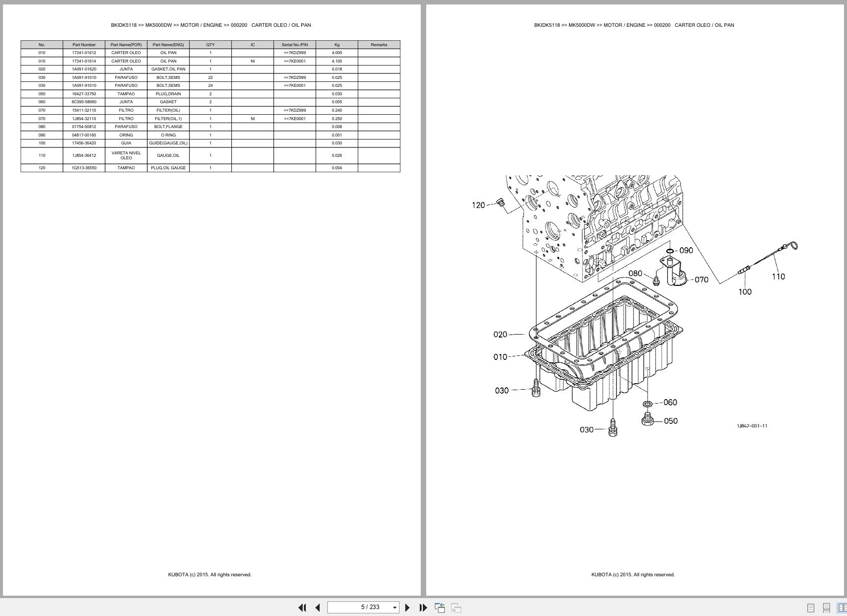 Kubota Tractor MK5000DW Spare Parts Catalog EN PT (3)