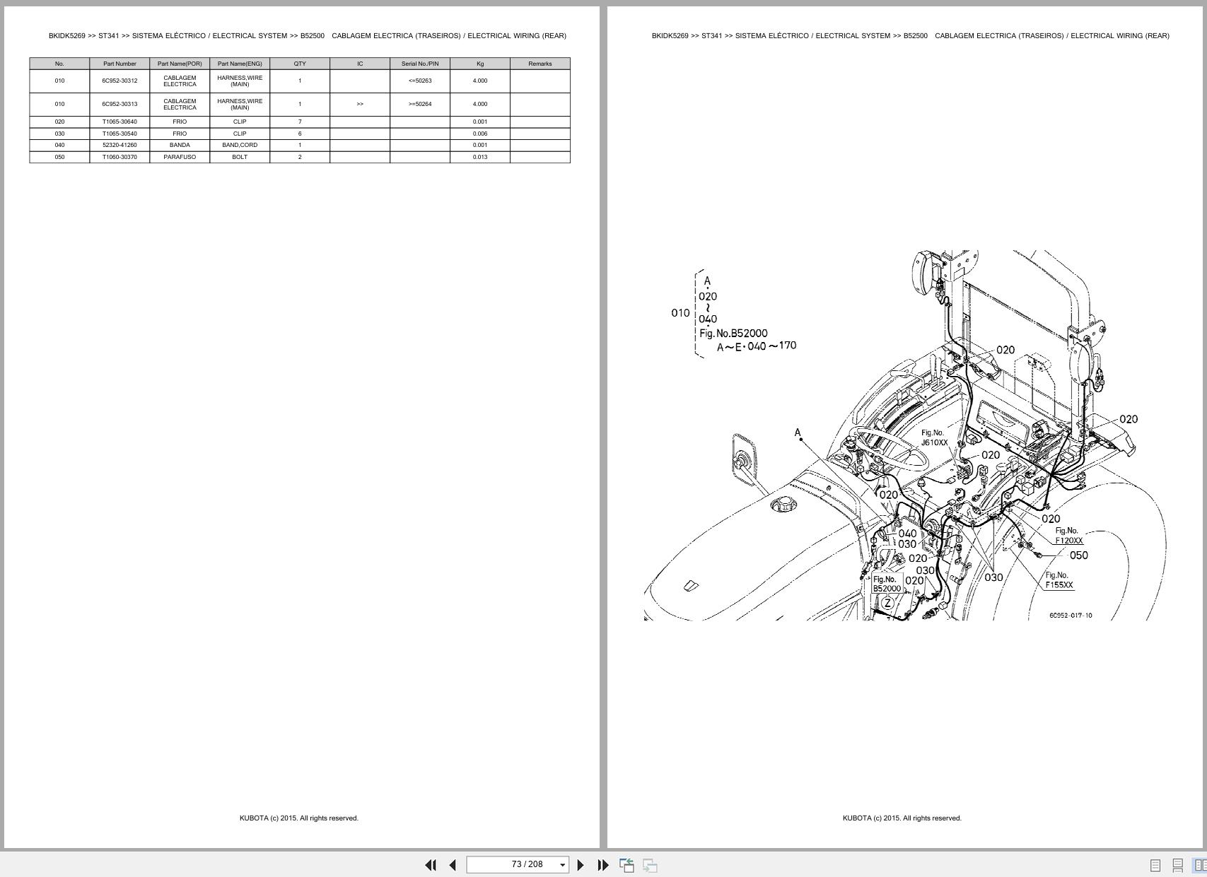 Kubota Tractor ST341 Spare Parts Catalog EN PT (2)