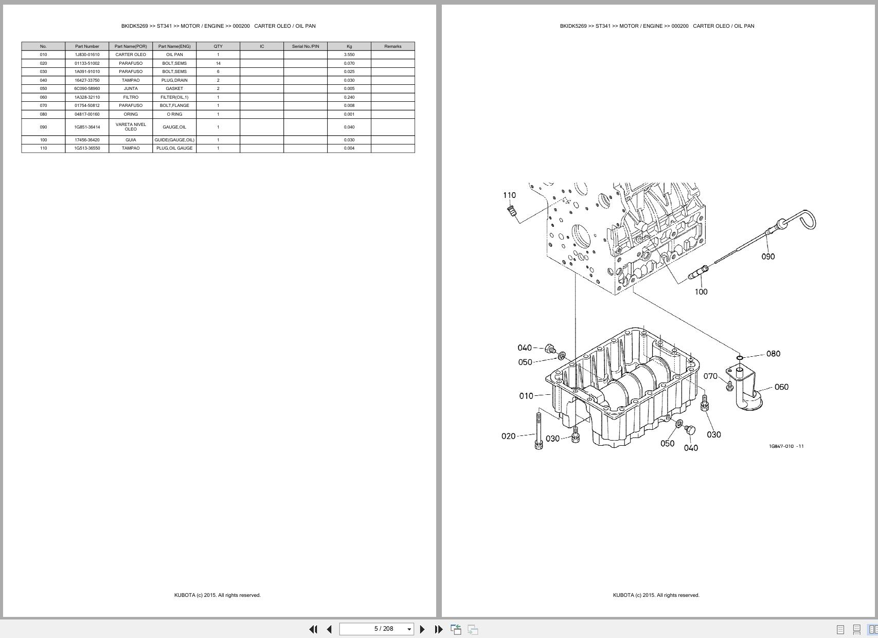 Kubota Tractor ST341 Spare Parts Catalog EN PT (3)