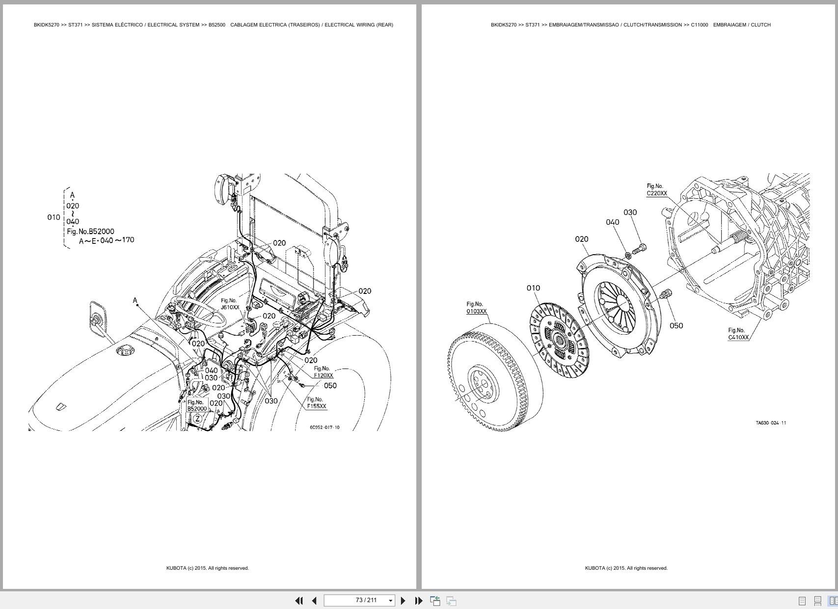 Kubota Tractor ST371 Spare Parts Catalog EN PT (2)