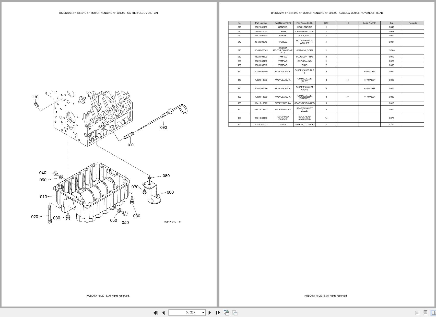 Kubota Tractor ST401C Spare Parts Catalog EN PT (3)
