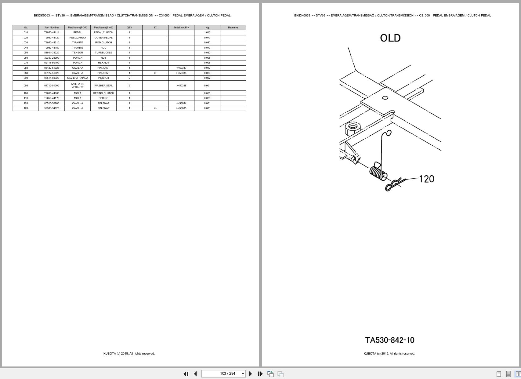 Kubota Tractor STV36 Spare Parts Catalog EN PT (2)