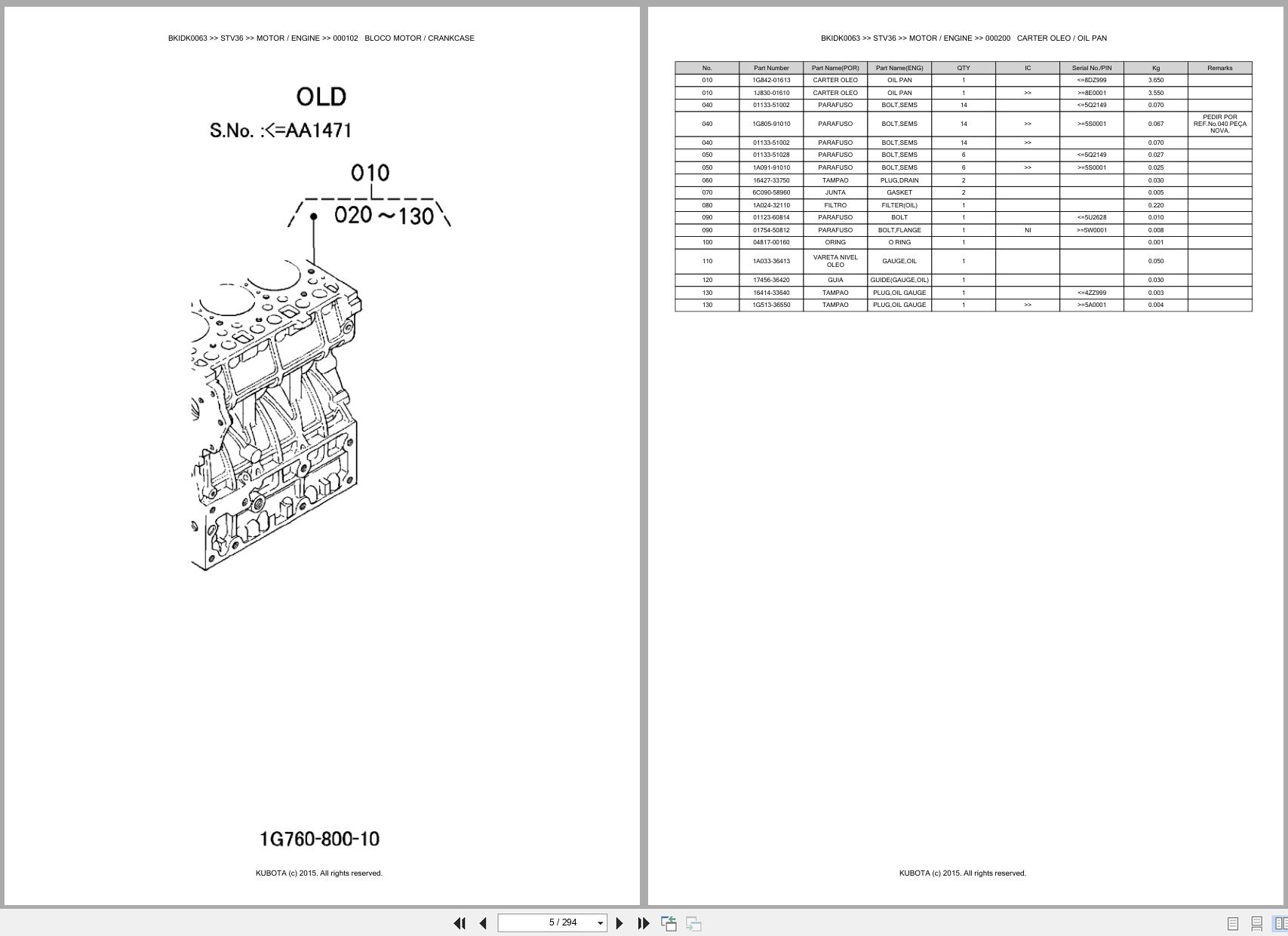 Kubota Tractor STV36 Spare Parts Catalog EN PT (3)