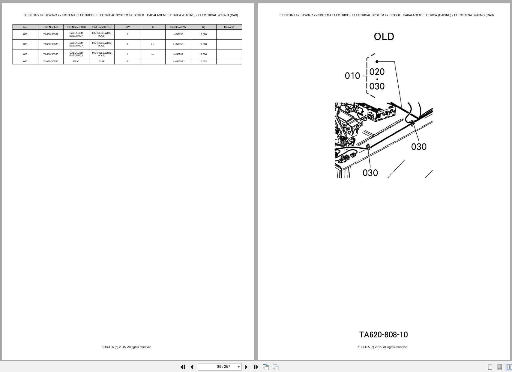 Kubota Tractor STW34C Spare Parts Catalog EN PT (2)
