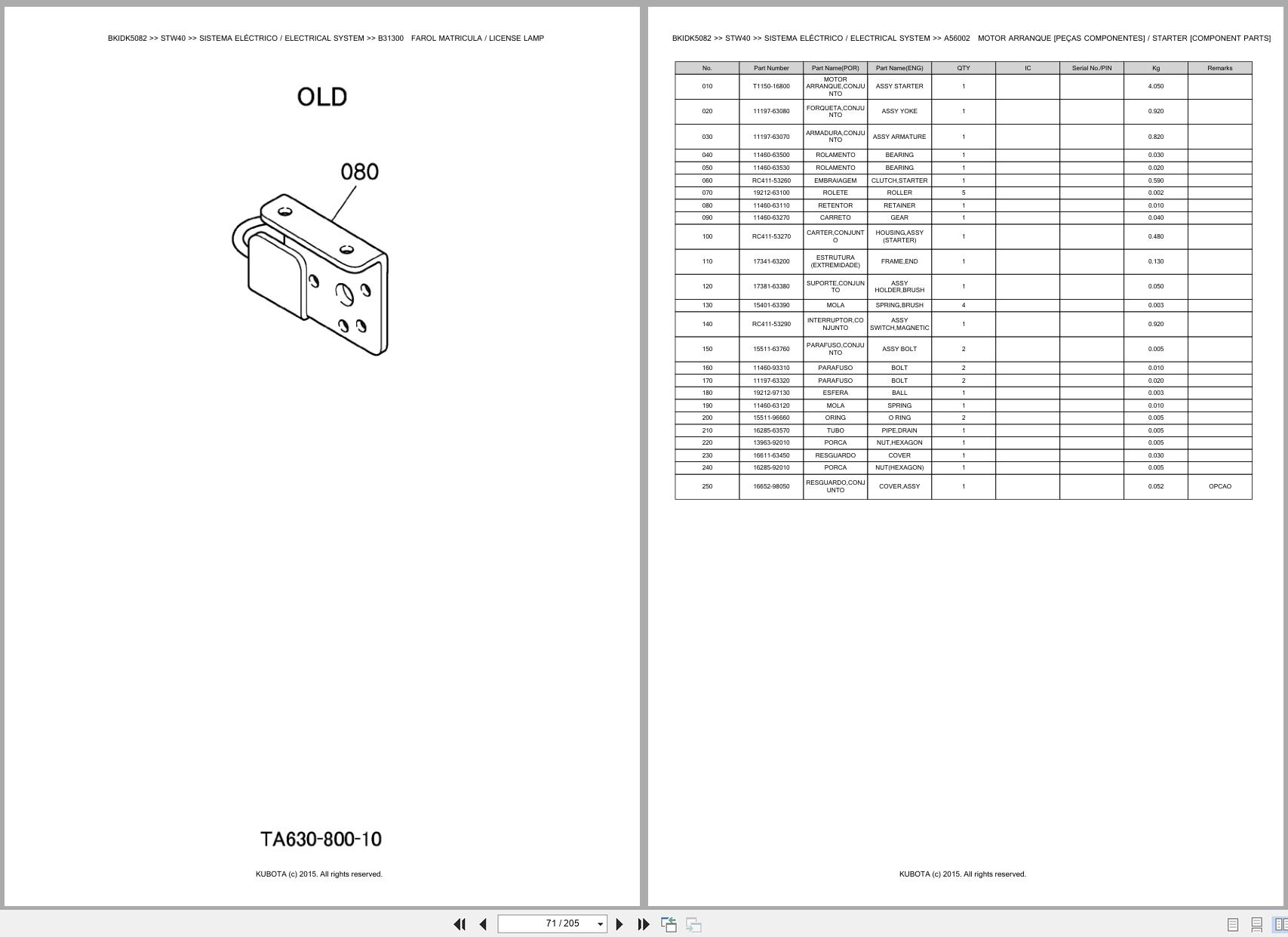Kubota Tractor STW40 Spare Parts Catalog EN PT (2)