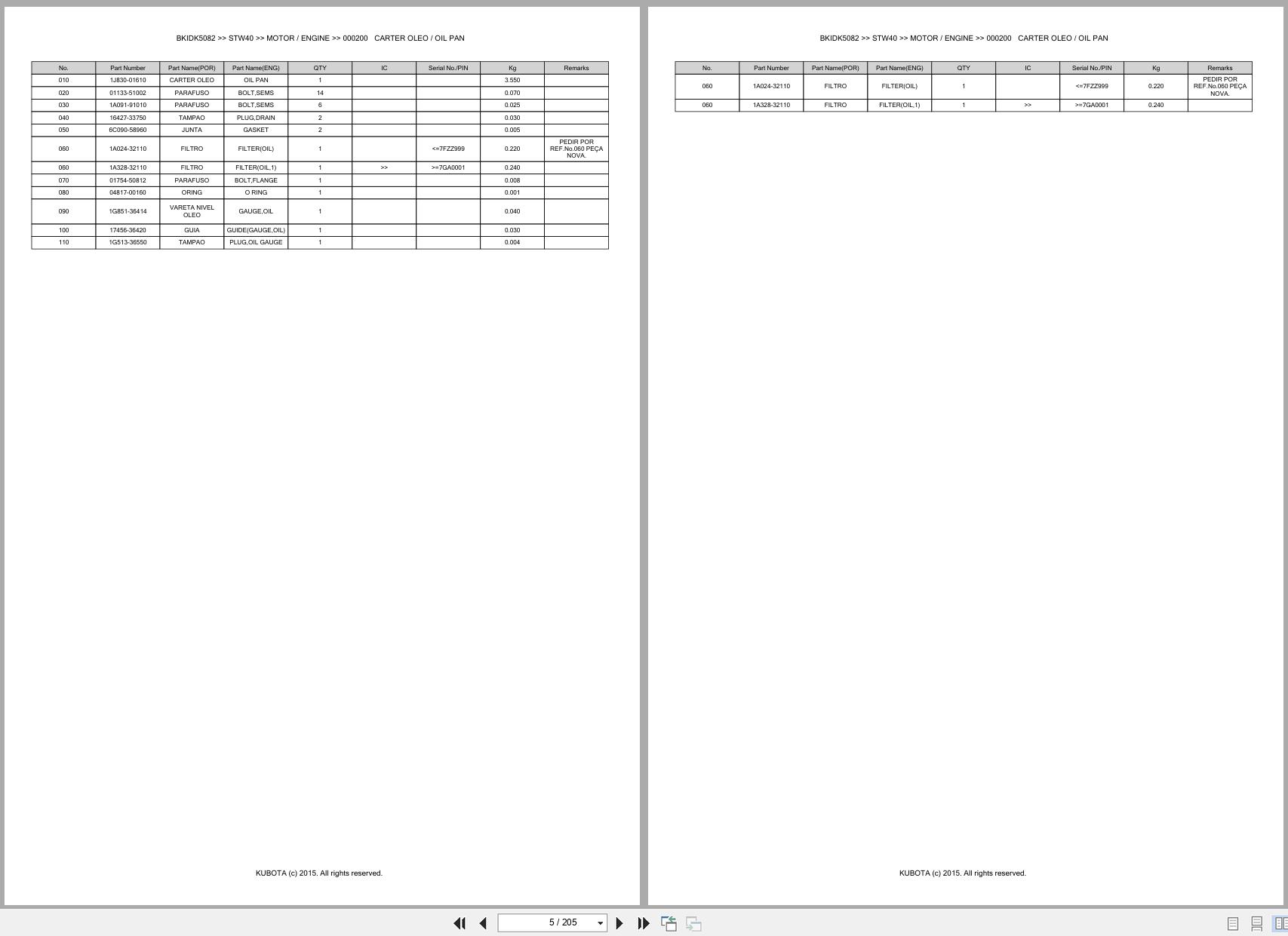 Kubota Tractor STW40 Spare Parts Catalog EN PT (3)