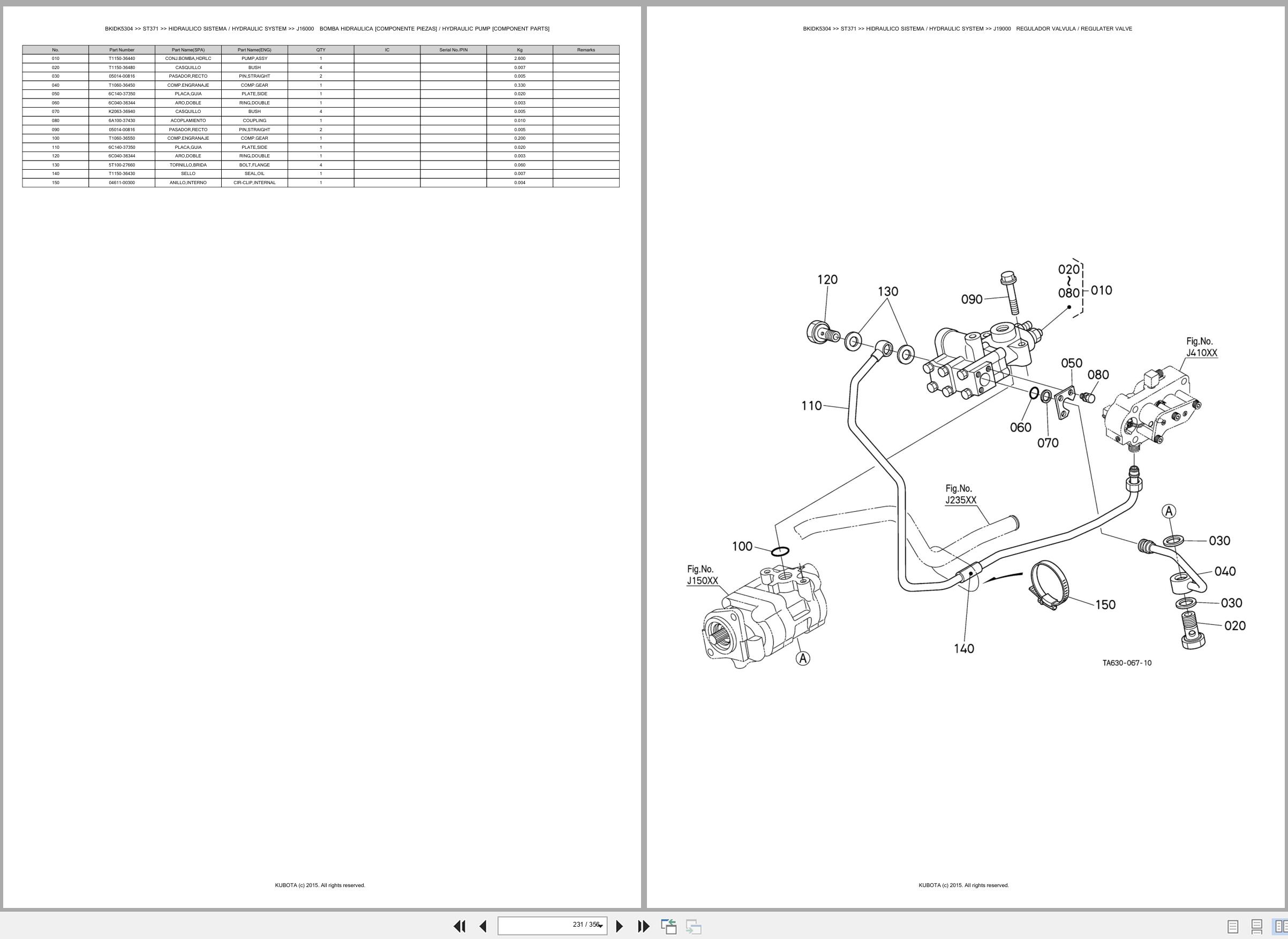 Kubota Tractors ST371 Spare Parts Catalog EN ES (3)