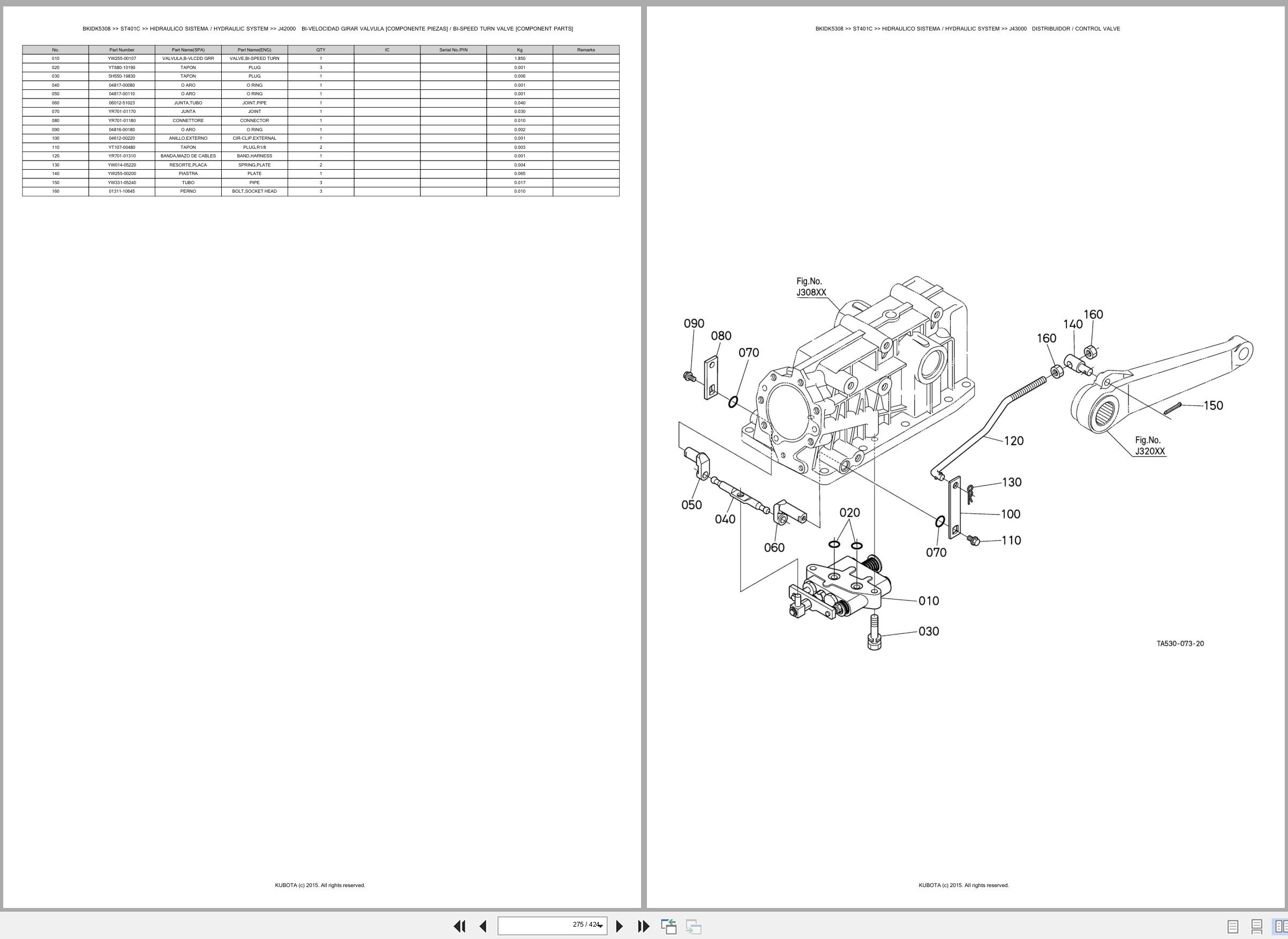 Kubota Tractors ST401C Spare Parts Catalog EN ES (3)