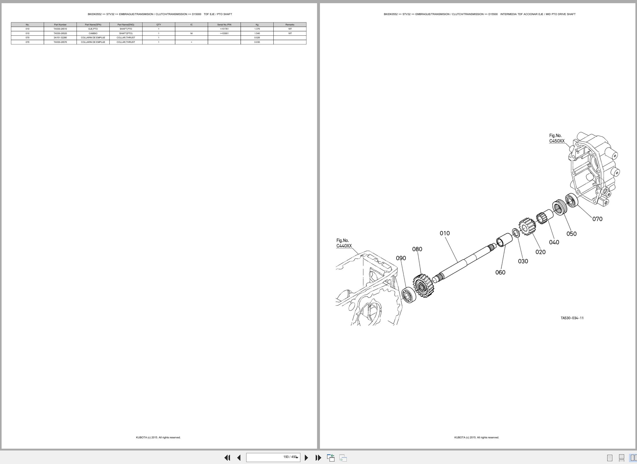 Kubota Tractors STV32 Spare Parts Catalog EN ES (2)