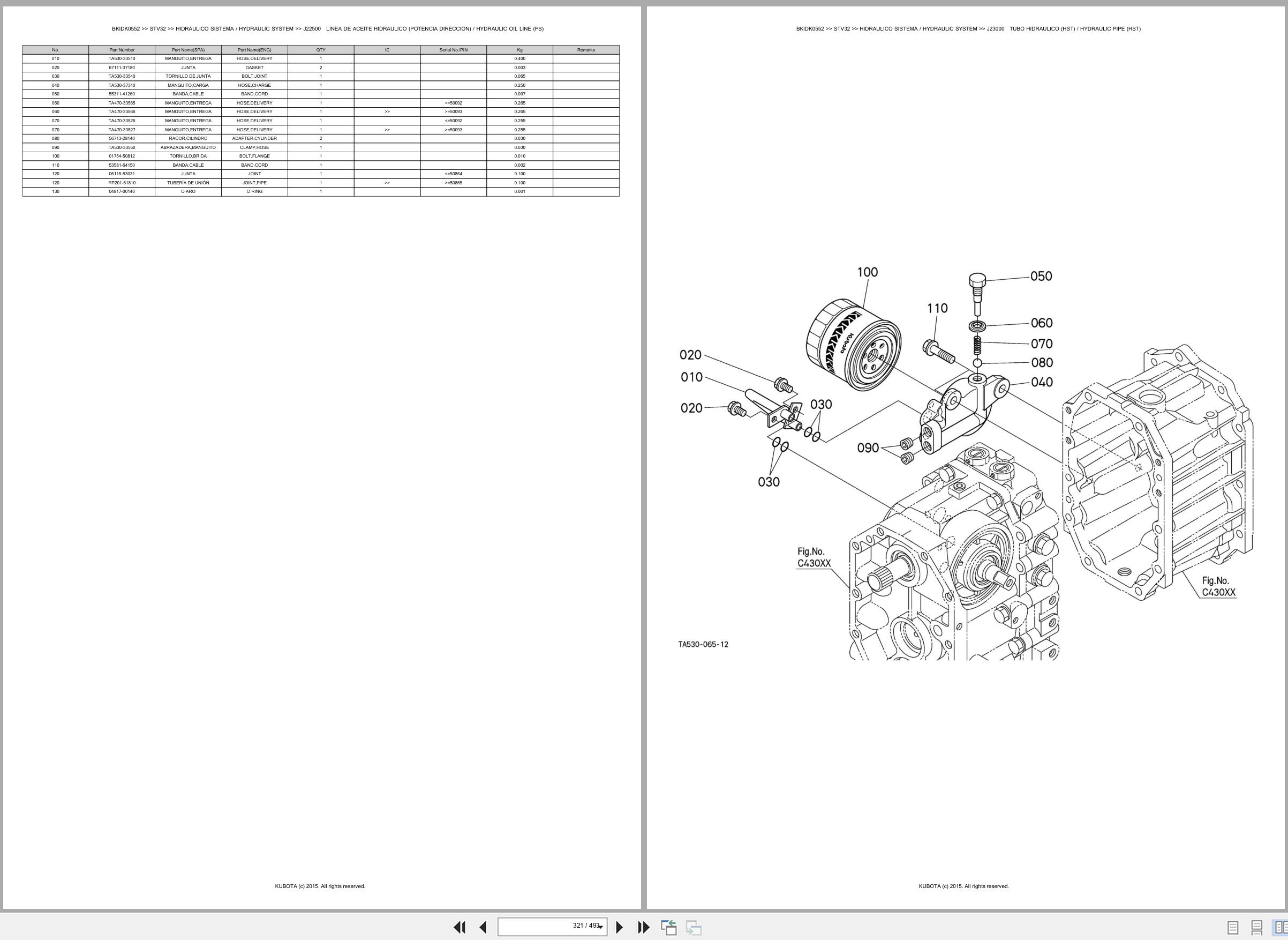 Kubota Tractors STV32 Spare Parts Catalog EN ES (3)