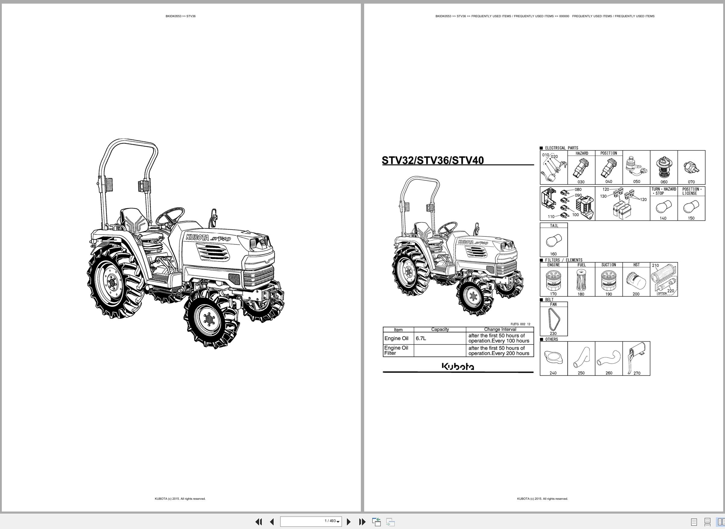 Kubota Tractors STV36 Spare Parts Catalog EN ES (1)