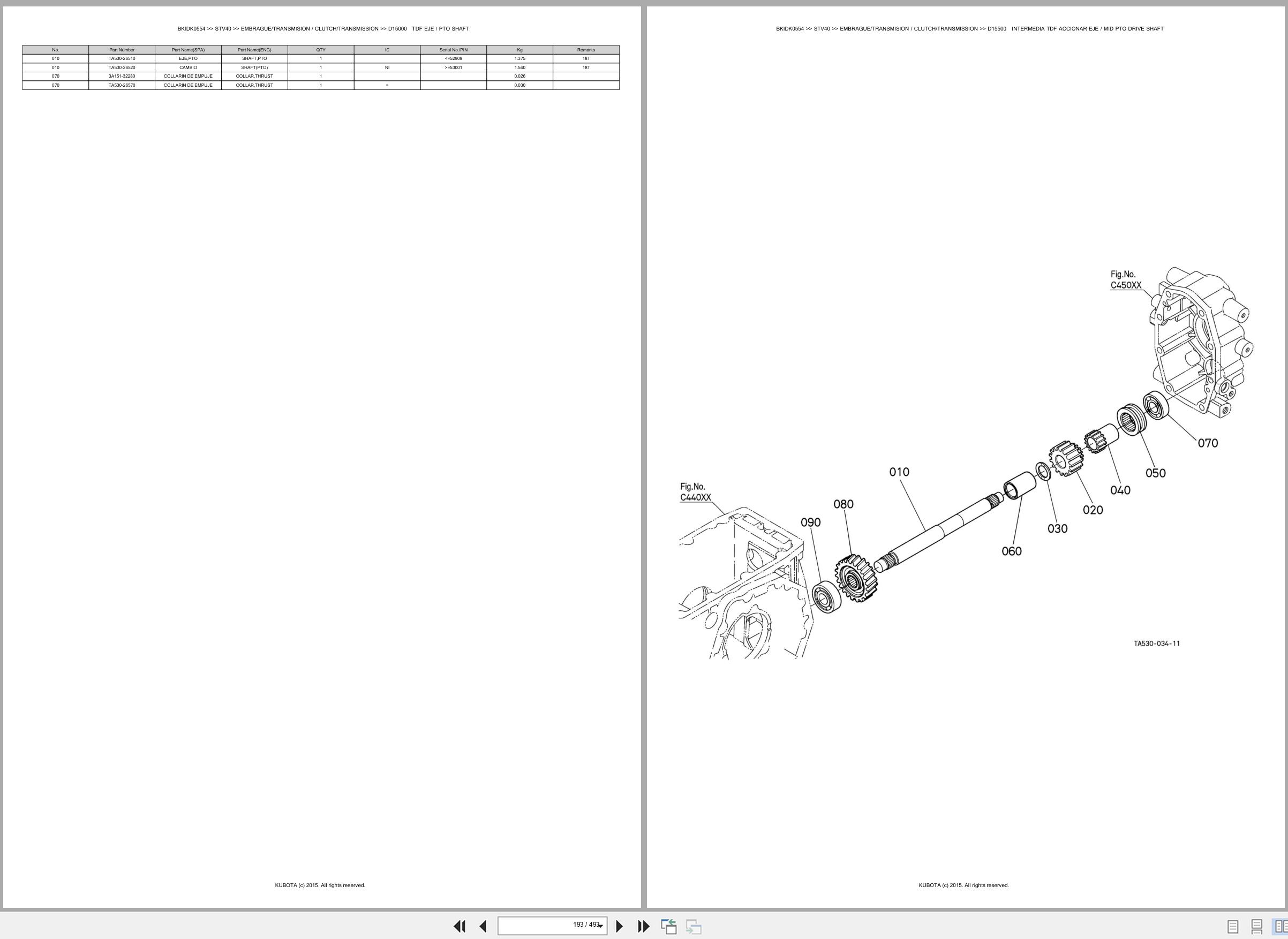 Kubota Tractors STV40 Spare Parts Catalog EN ES (2)