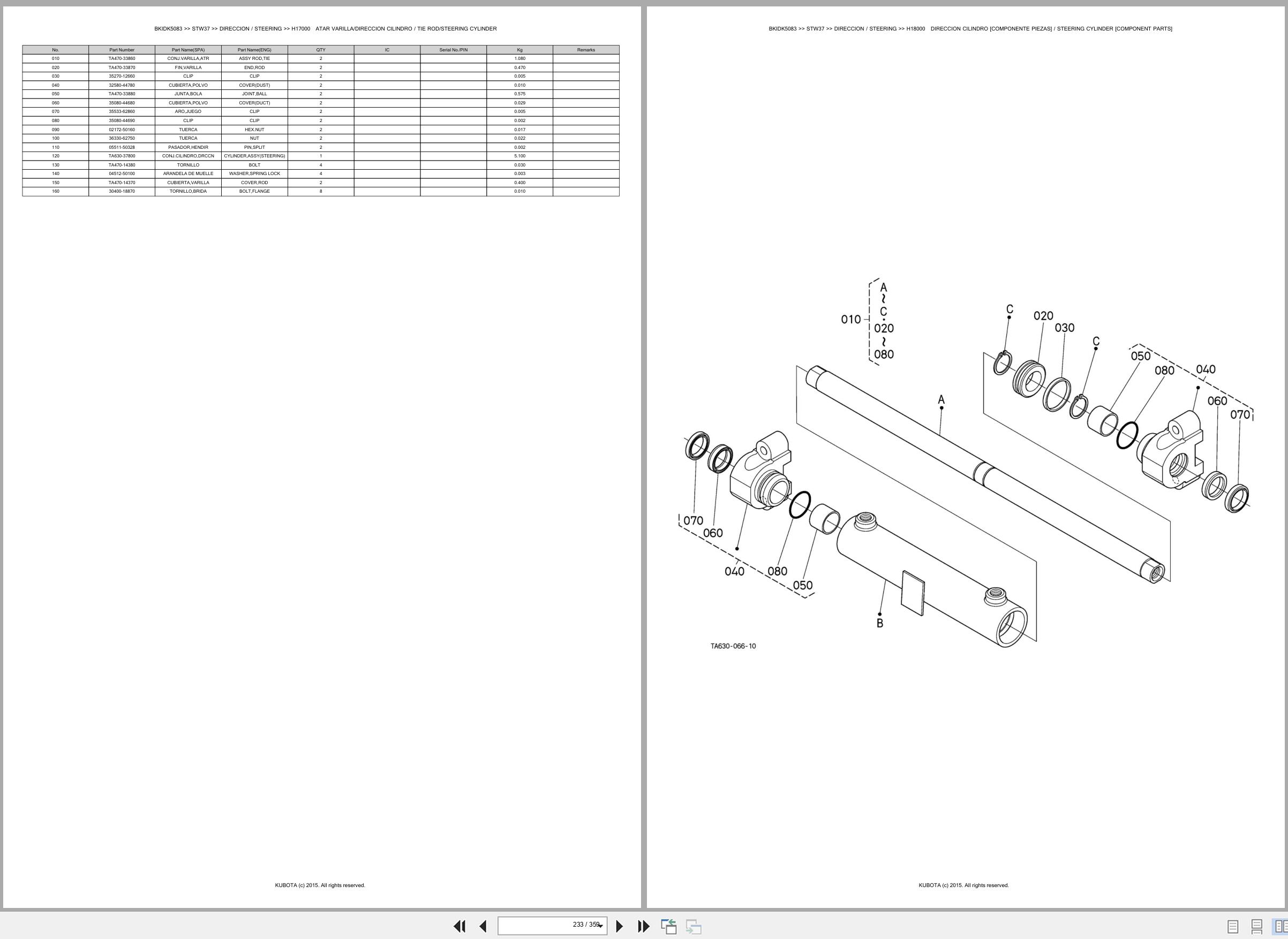 Kubota Tractors STW37 Spare Parts Catalog EN ES (3)