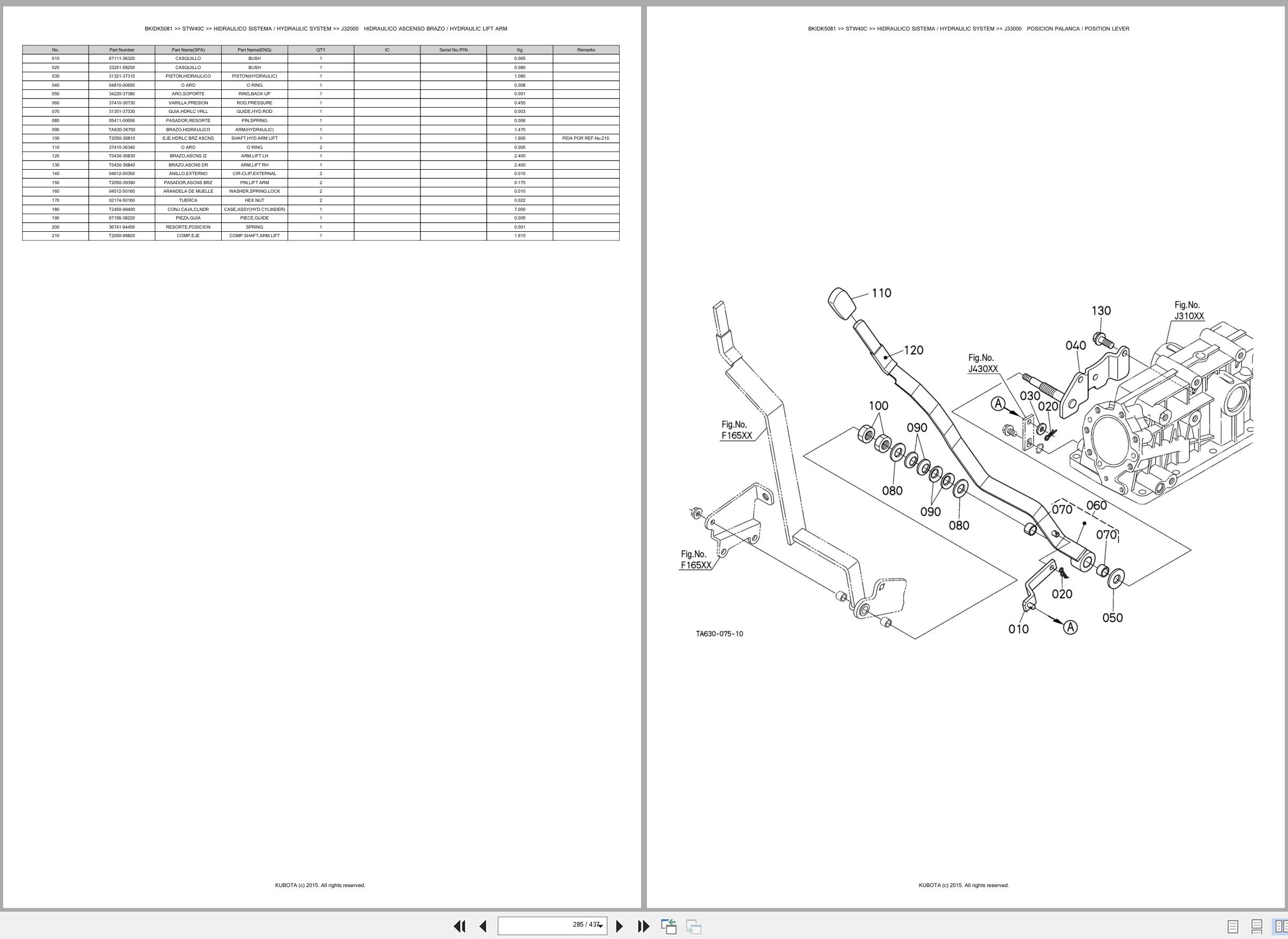 Kubota Tractors STW40C Spare Parts Catalog EN ES (3)