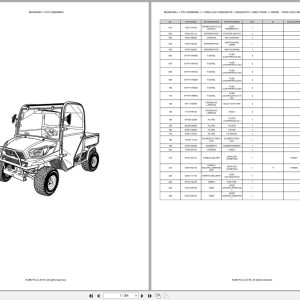 Kubota Utility Vehicle RTV X900MREU Spare Parts Catalog EN PT (1)