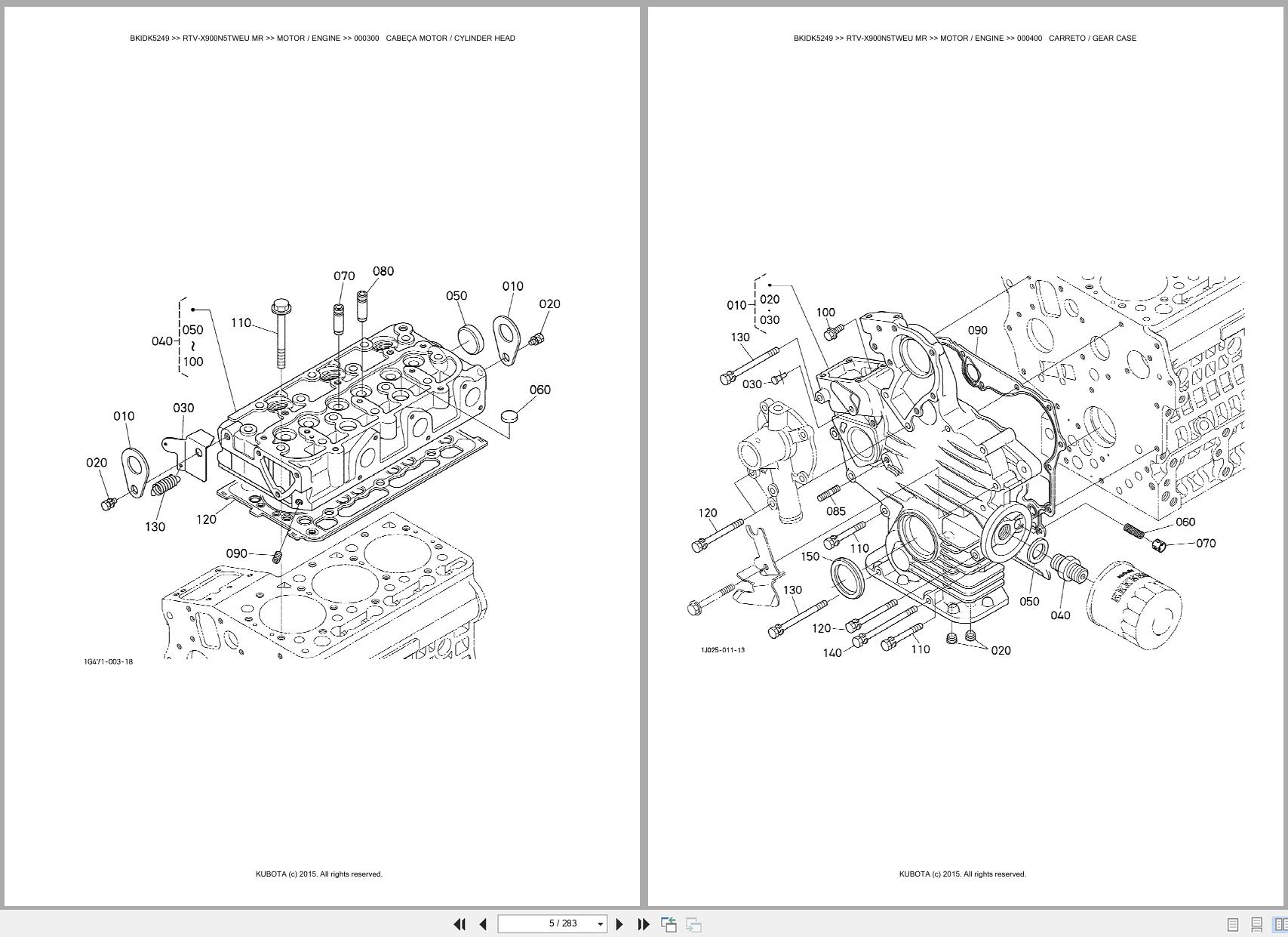 Kubota Utility Vehicle RTV X900N5TWEU MR Spare Parts Catalog EN PT (3)