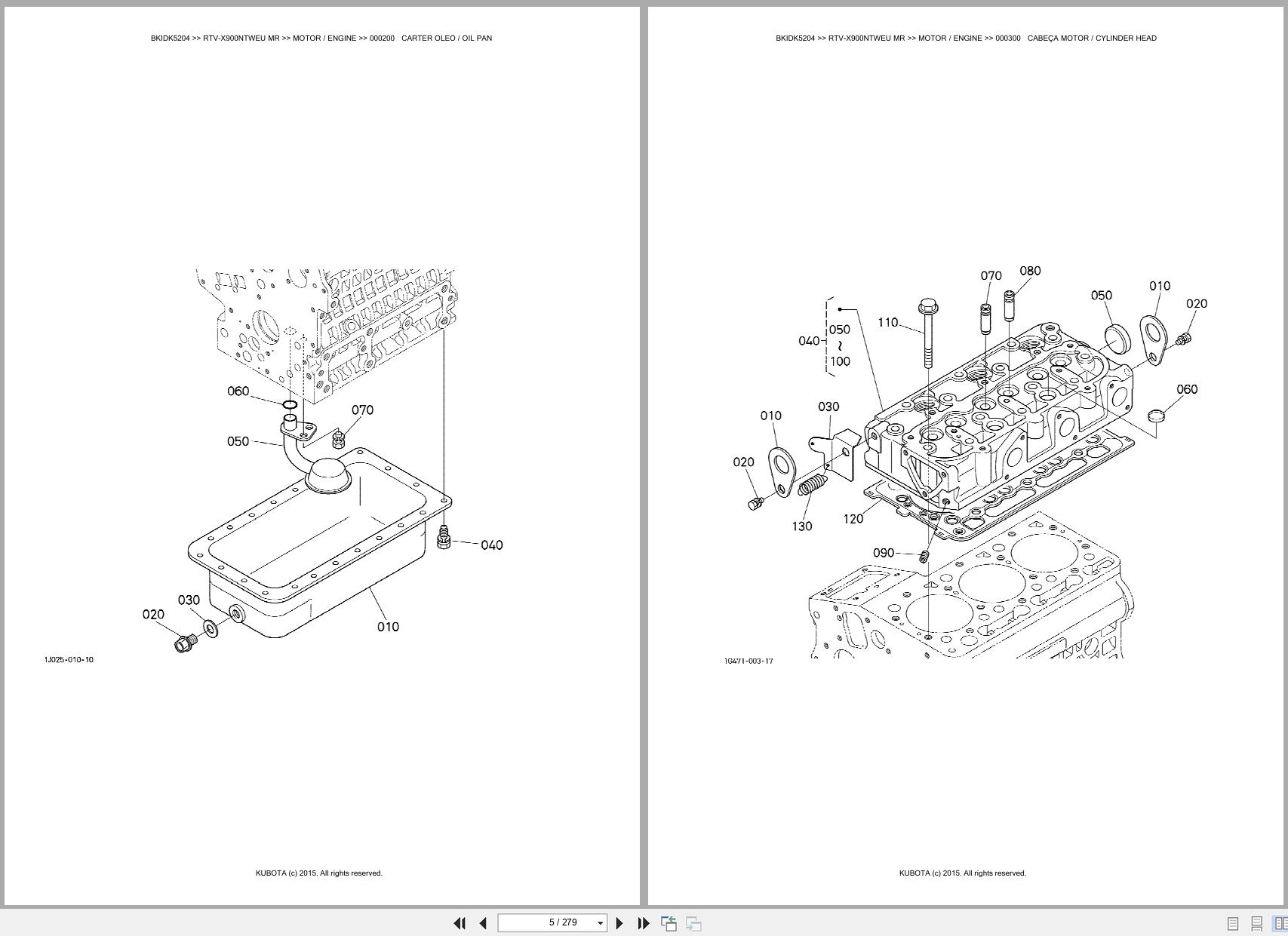 Kubota Utility Vehicle RTV X900NTWEU MR Spare Parts Catalog EN PT (3)