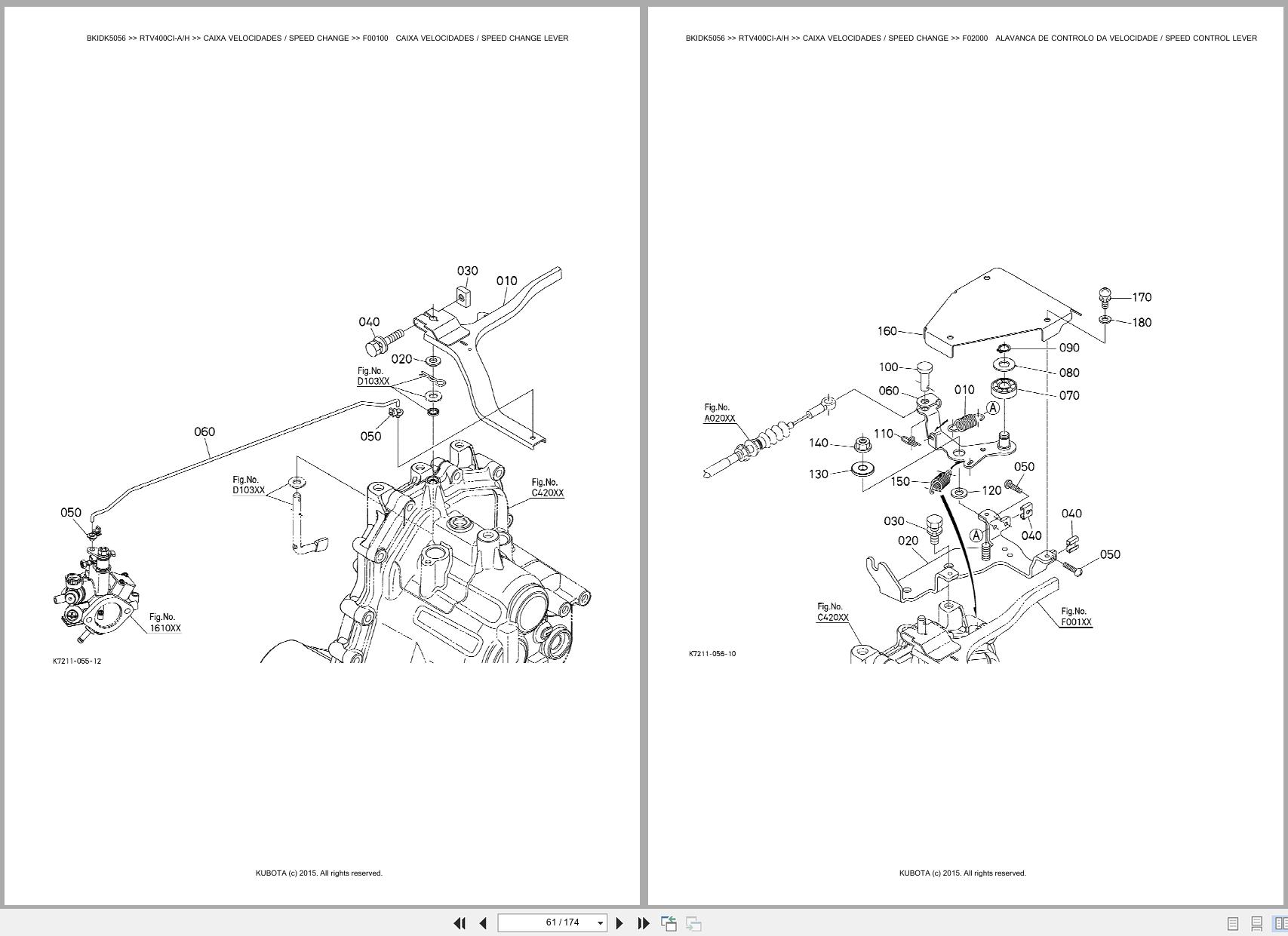 Kubota Utility Vehicle RTV400CI A RTV400CI H Spare Parts Catalog EN PT (2)