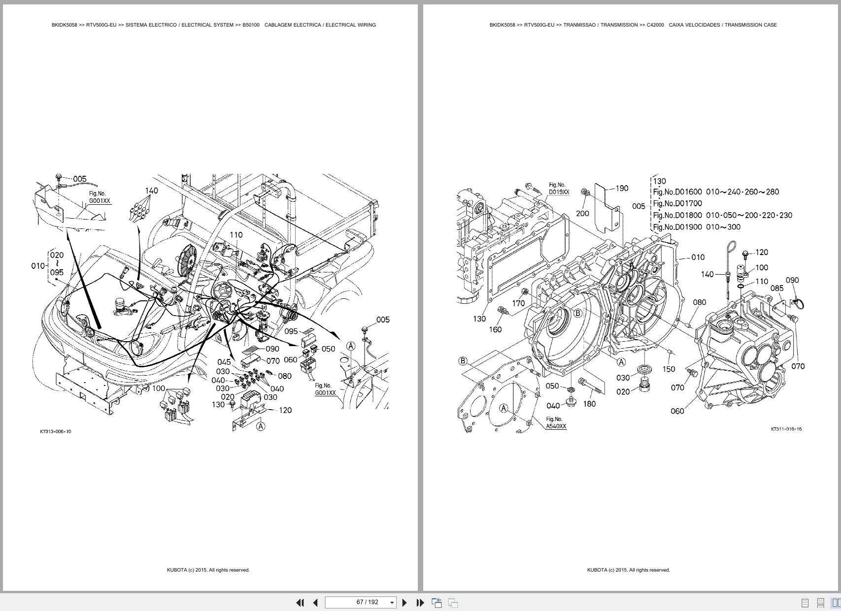 Kubota Utility Vehicle RTV500G EU Spare Parts Catalog EN PT (2)