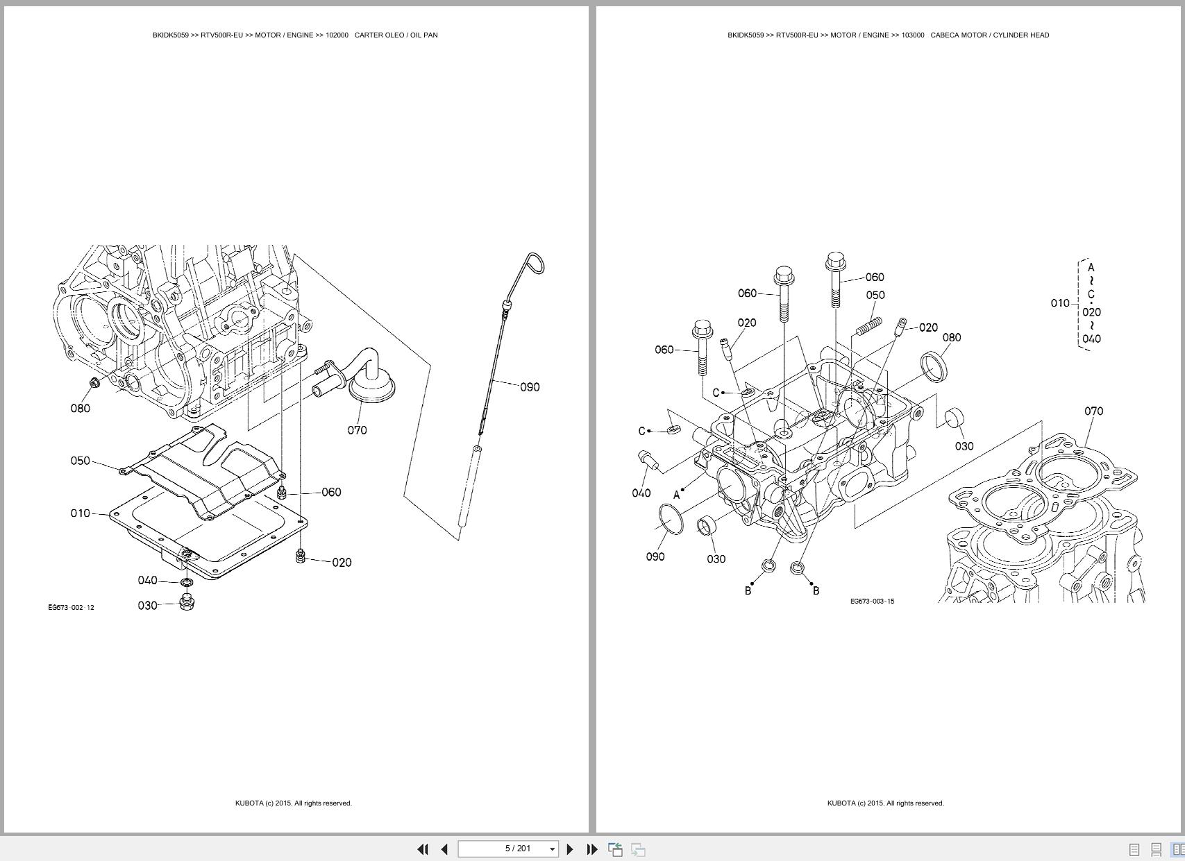 Kubota Utility Vehicle RTV500R EU Spare Parts Catalog EN PT (3)