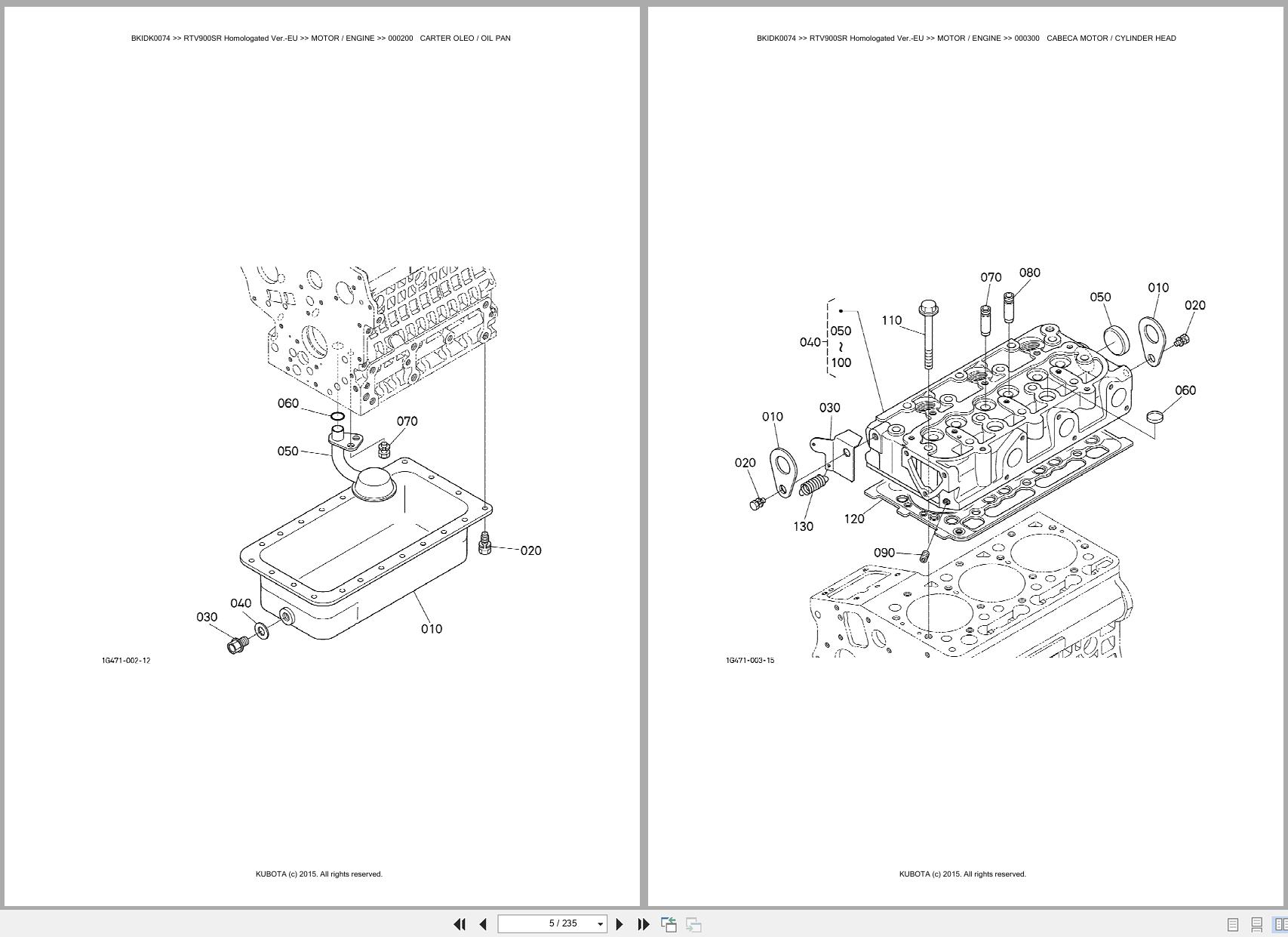 Kubota Utility Vehicle RTV900SR Homologated Verion EU Spare Parts Catalog EN PT (3)