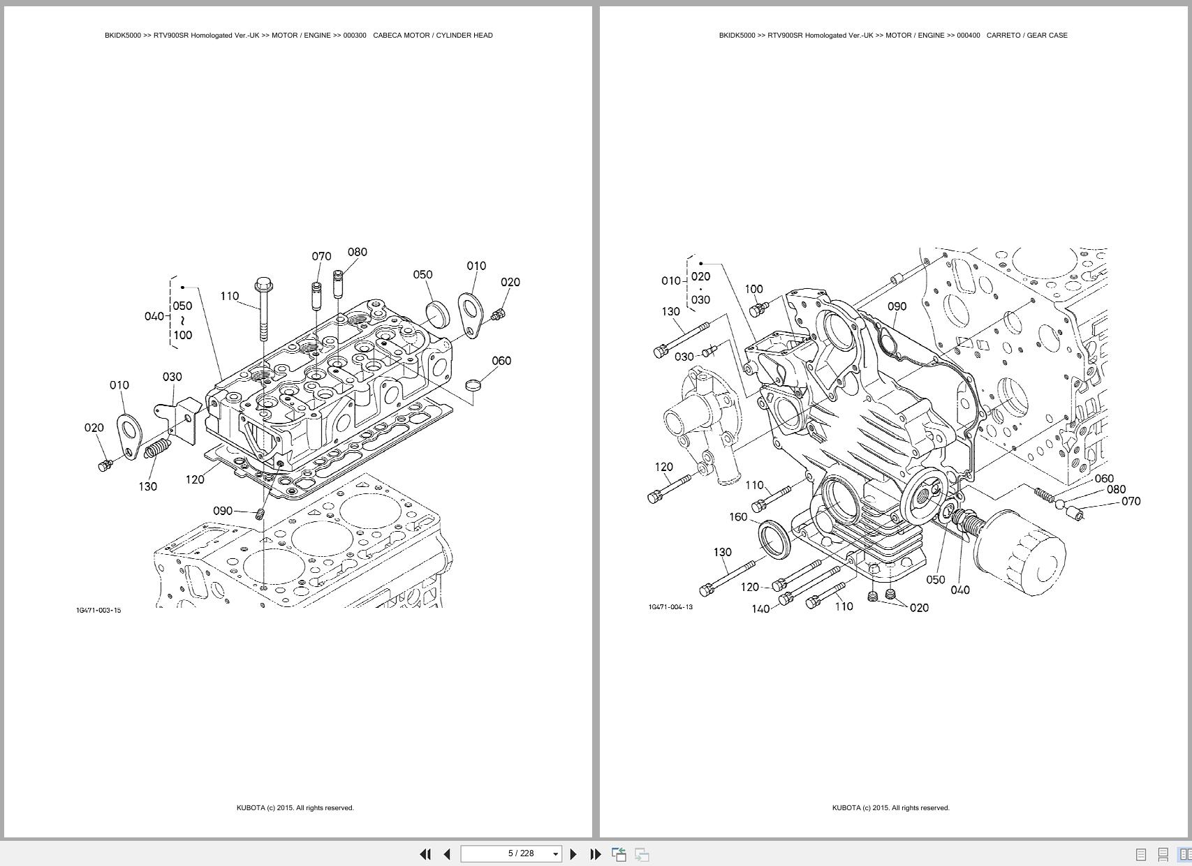 Kubota Utility Vehicle RTV900SR Homologated Verion UK Spare Parts Catalog EN PT (3)