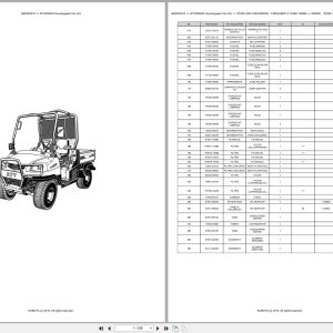 Kubota Utility Vehicle RTV900SW Homologated Verion EU Spare Parts Catalog EN PT (1)