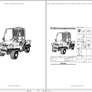 Kubota Utility Vehicle RTV900W Homologated Verion UK Spare Parts Catalog EN PT (1)