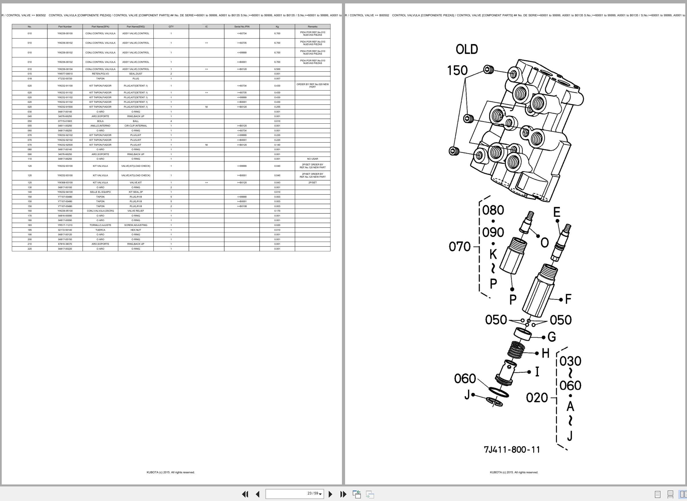 Kubota Wheel Loader LA1002 57C Spare Parts Catalog EN ES (2)