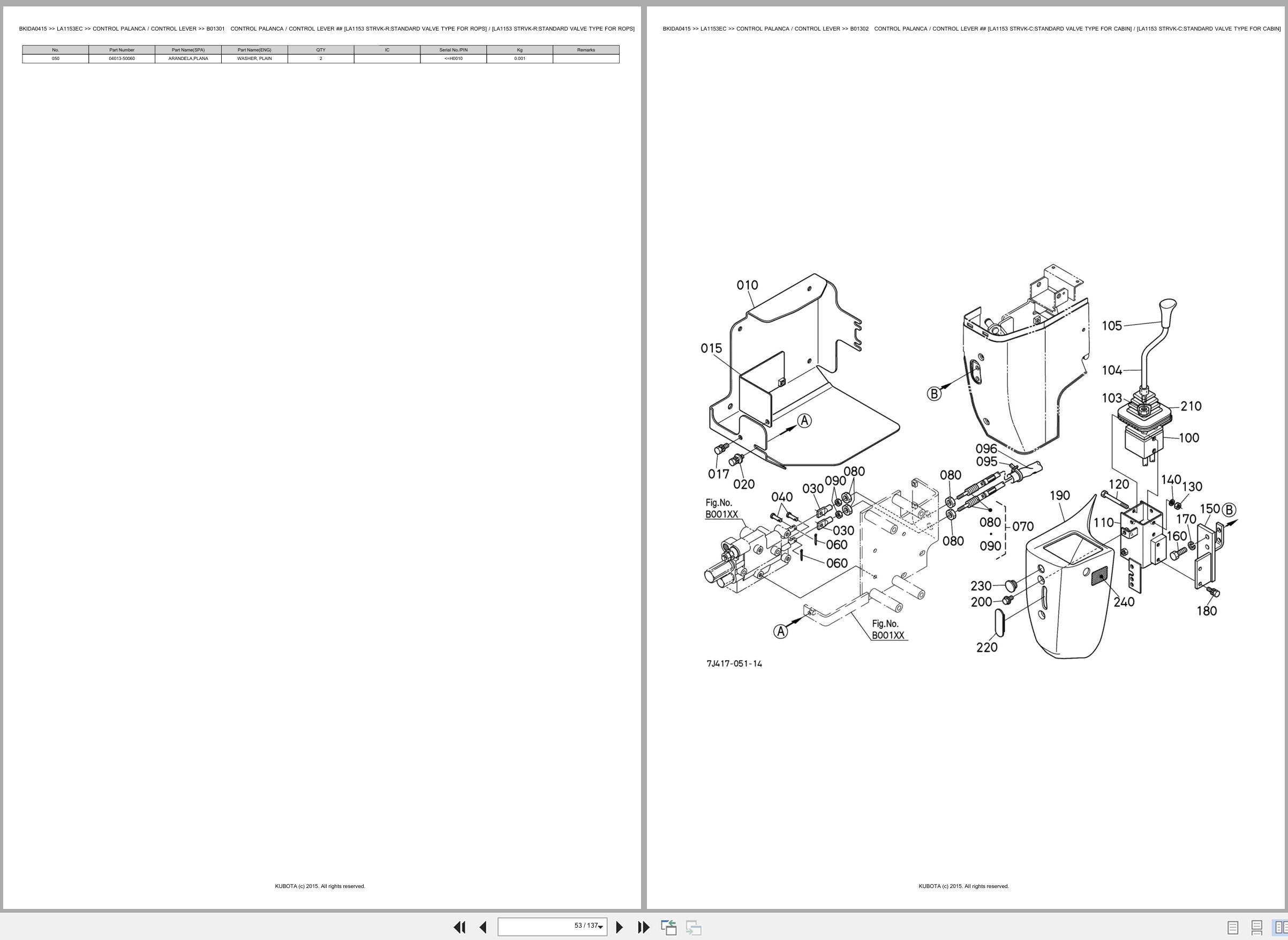 Kubota Wheel Loader LA1153EC Spare Parts Catalog EN ES (2)