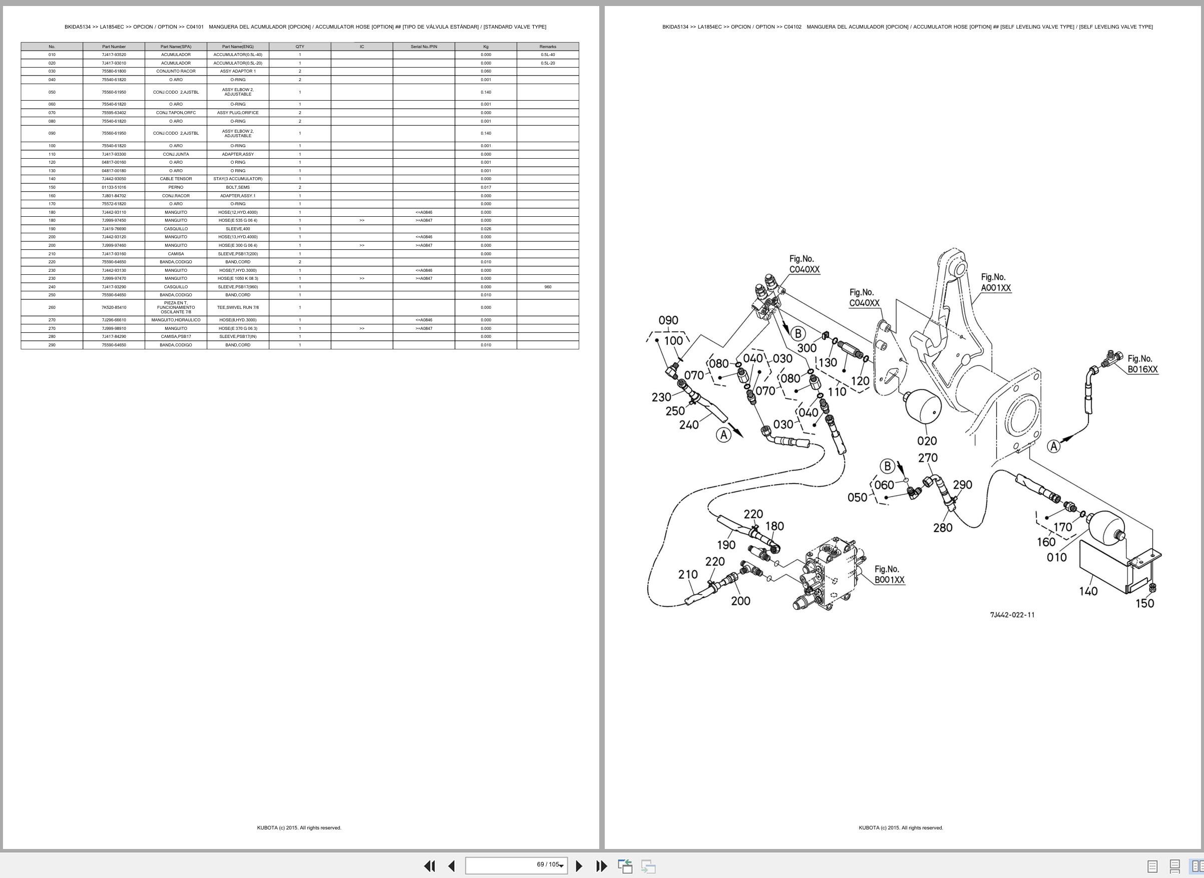 Kubota Wheel Loader LA1854EC Spare Parts Catalog EN ES (3)