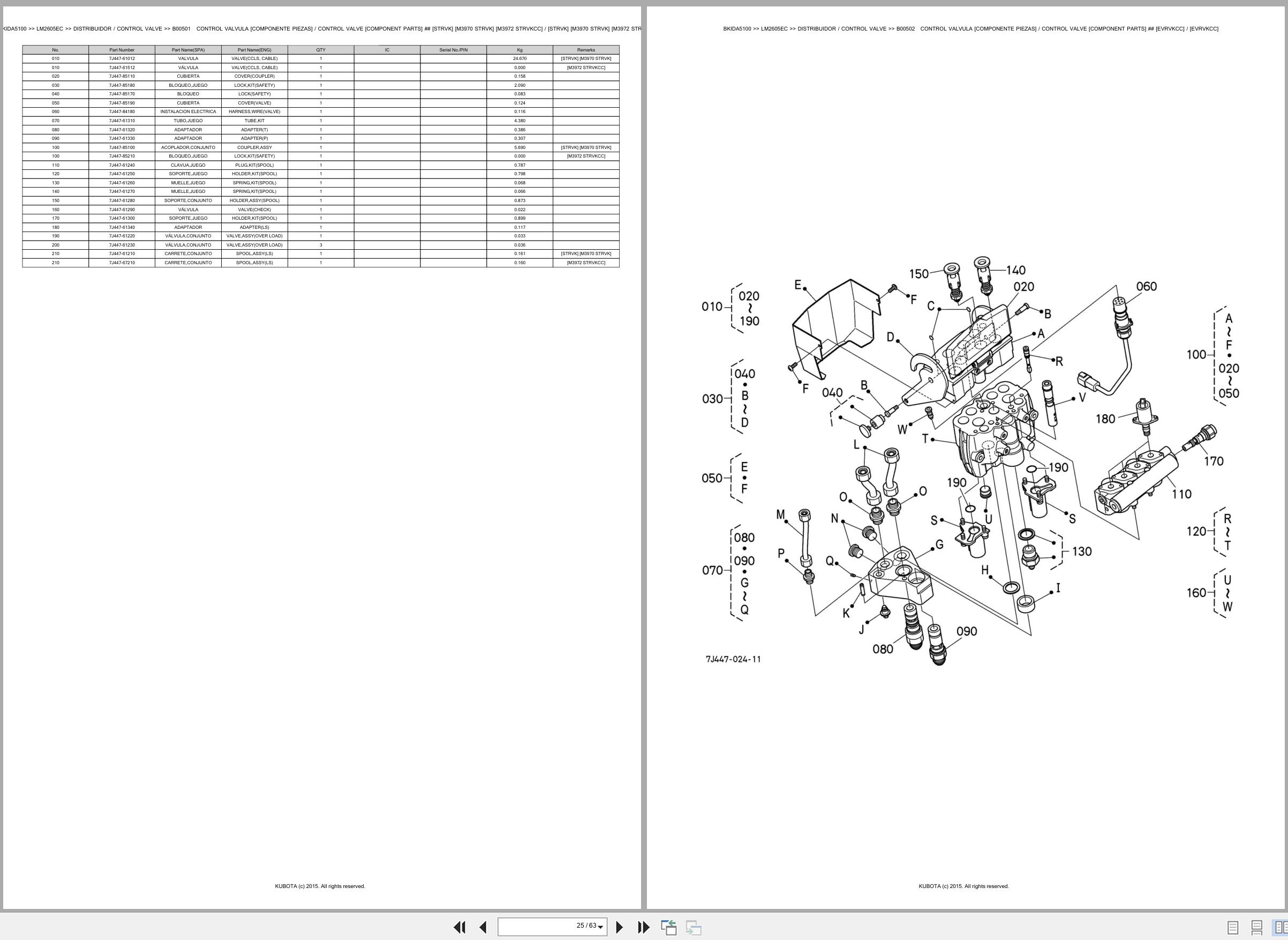 Kubota Wheel Loader LM2605EC Spare Parts Catalog EN ES (2)