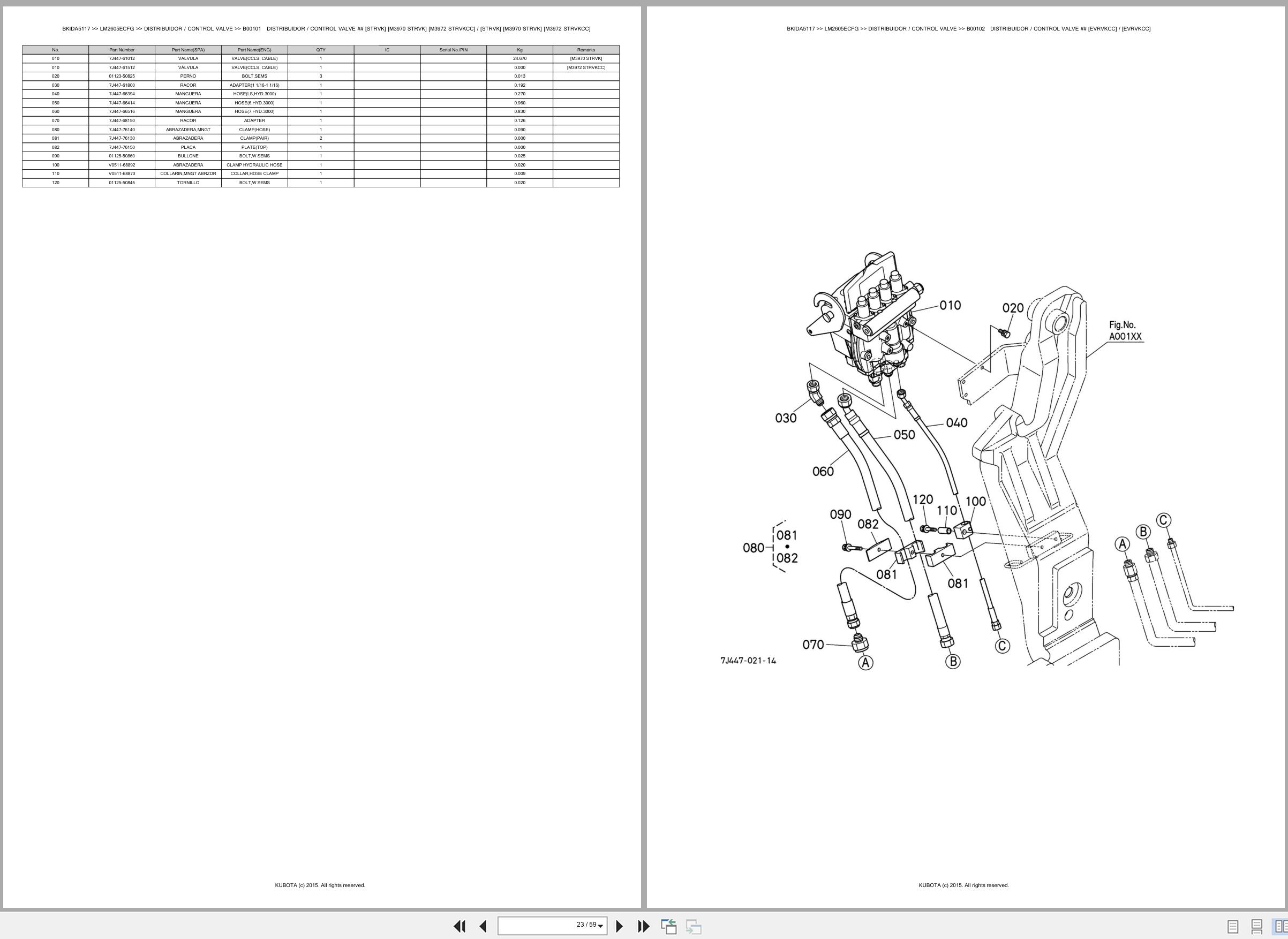 Kubota Wheel Loader LM2605ECFG Spare Parts Catalog EN ES (2)