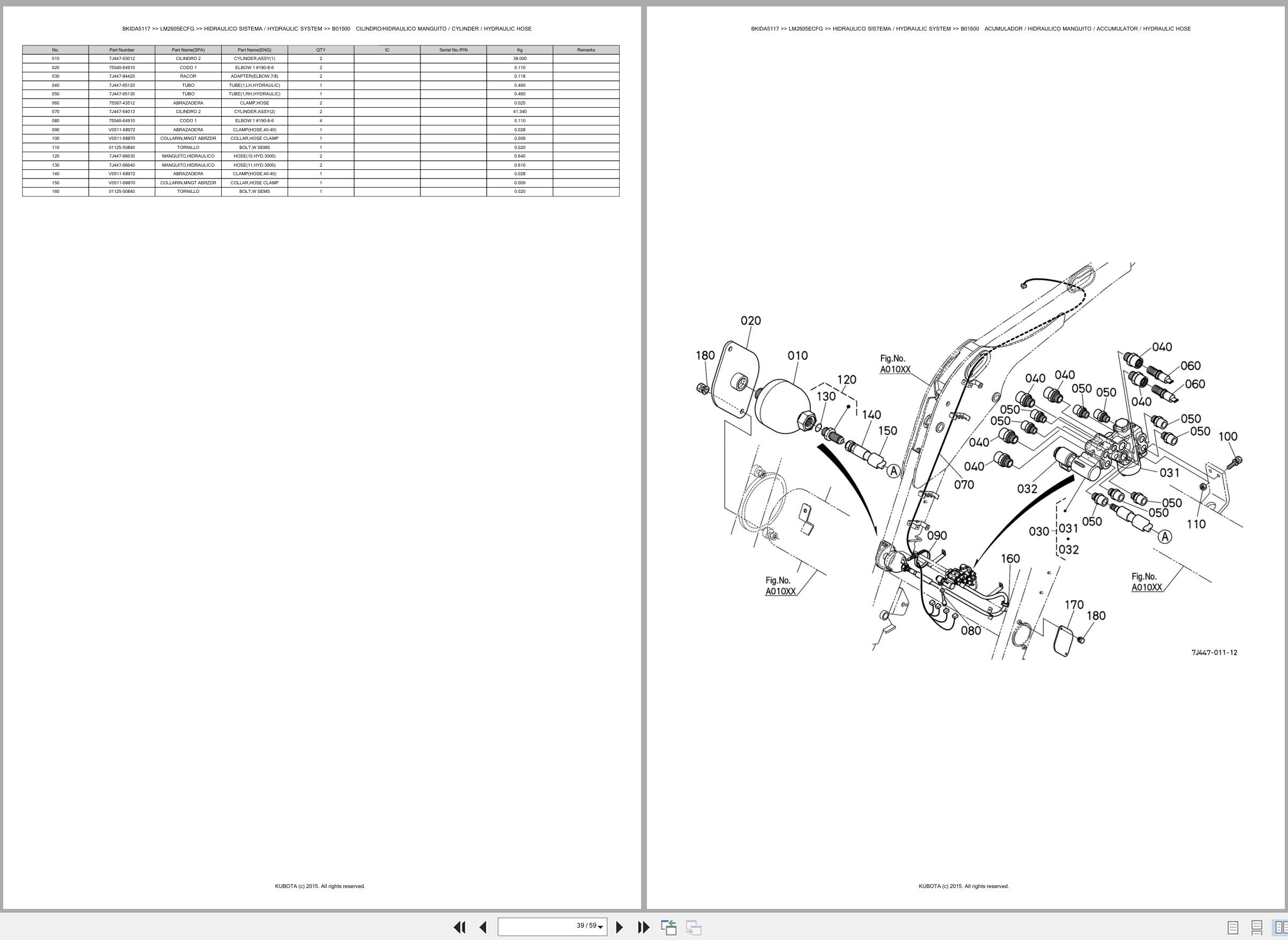 Kubota Wheel Loader LM2605ECFG Spare Parts Catalog EN ES (3)