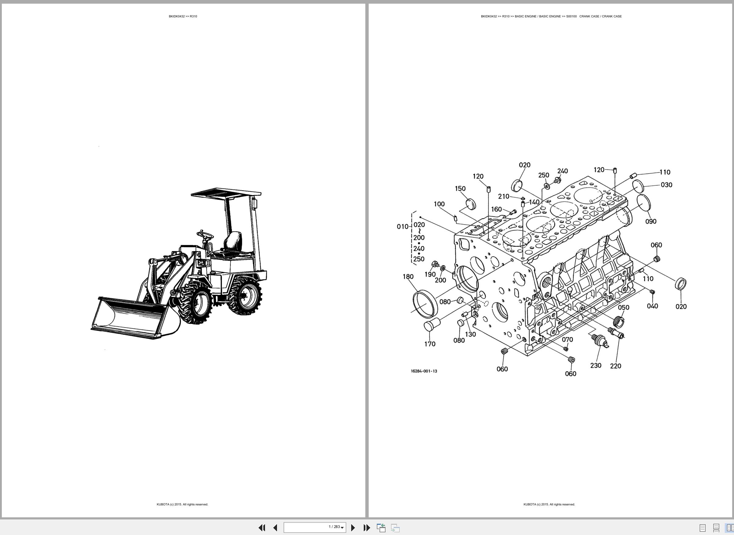 Kubota Wheel Loader R310 Spare Parts Catalog EN ES (1)