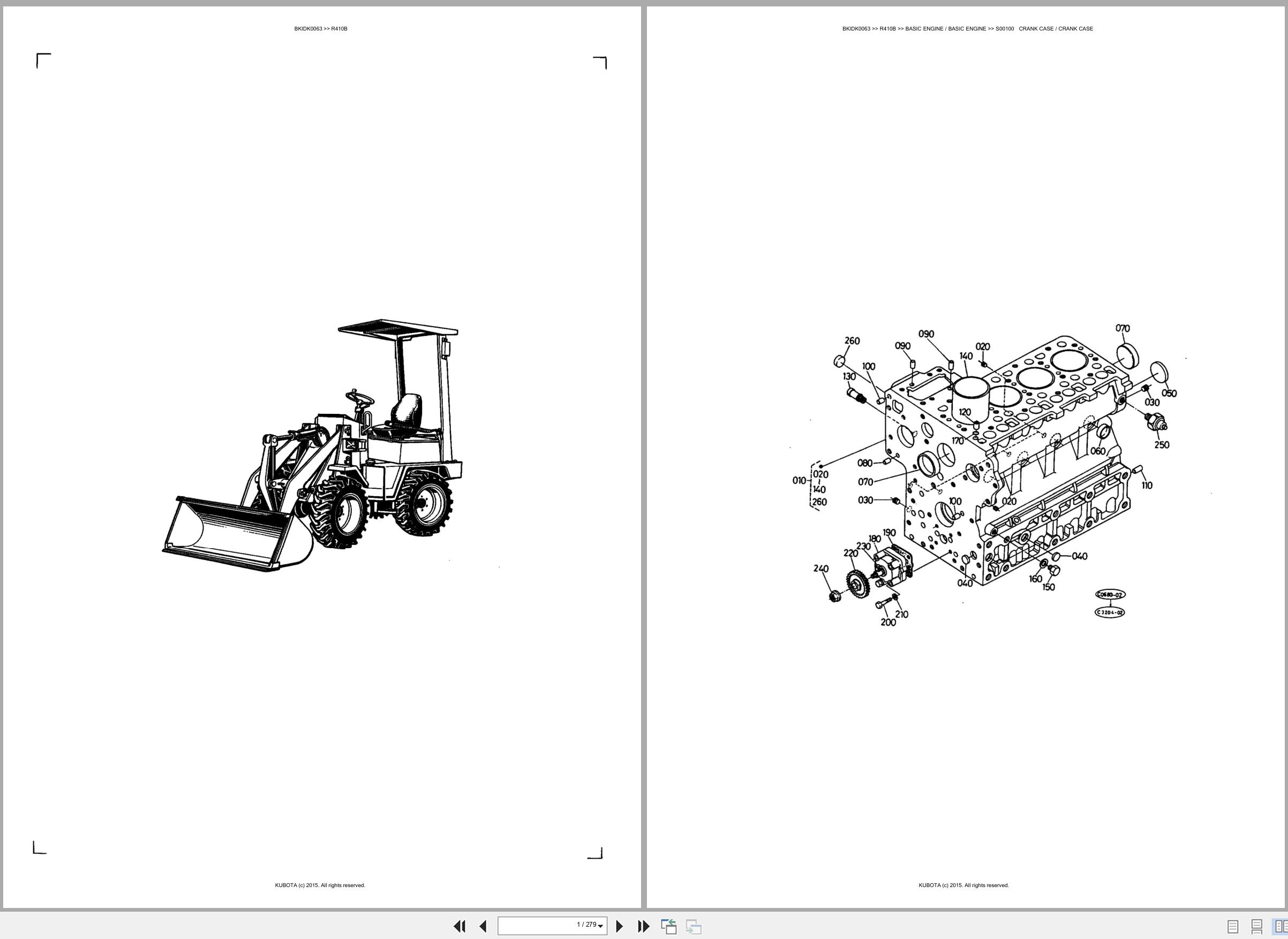 Kubota Wheel Loader R410B Spare Parts Catalog EN ES (1)