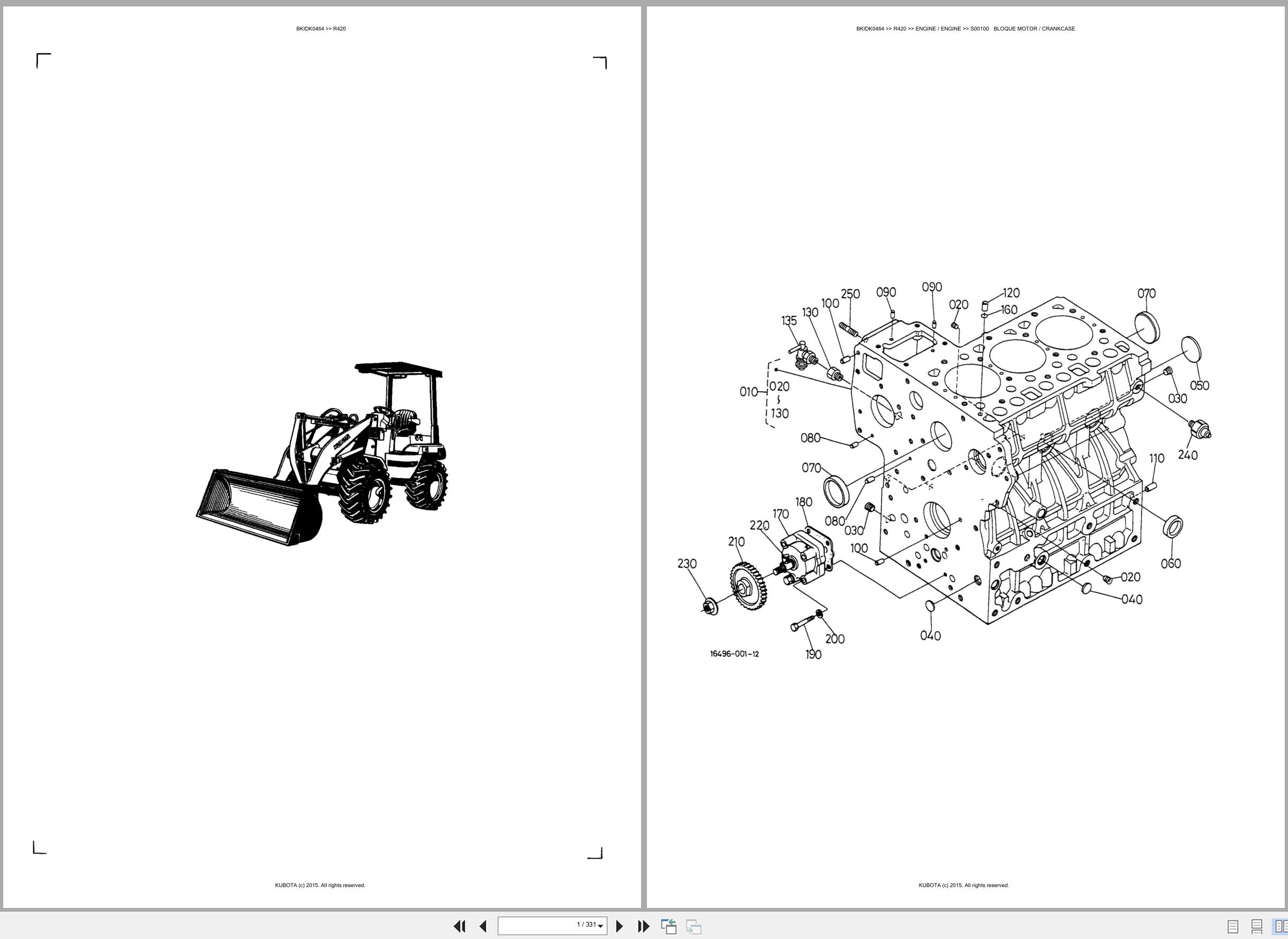 Kubota Wheel Loader R420 Spare Parts Catalog EN ES (1)