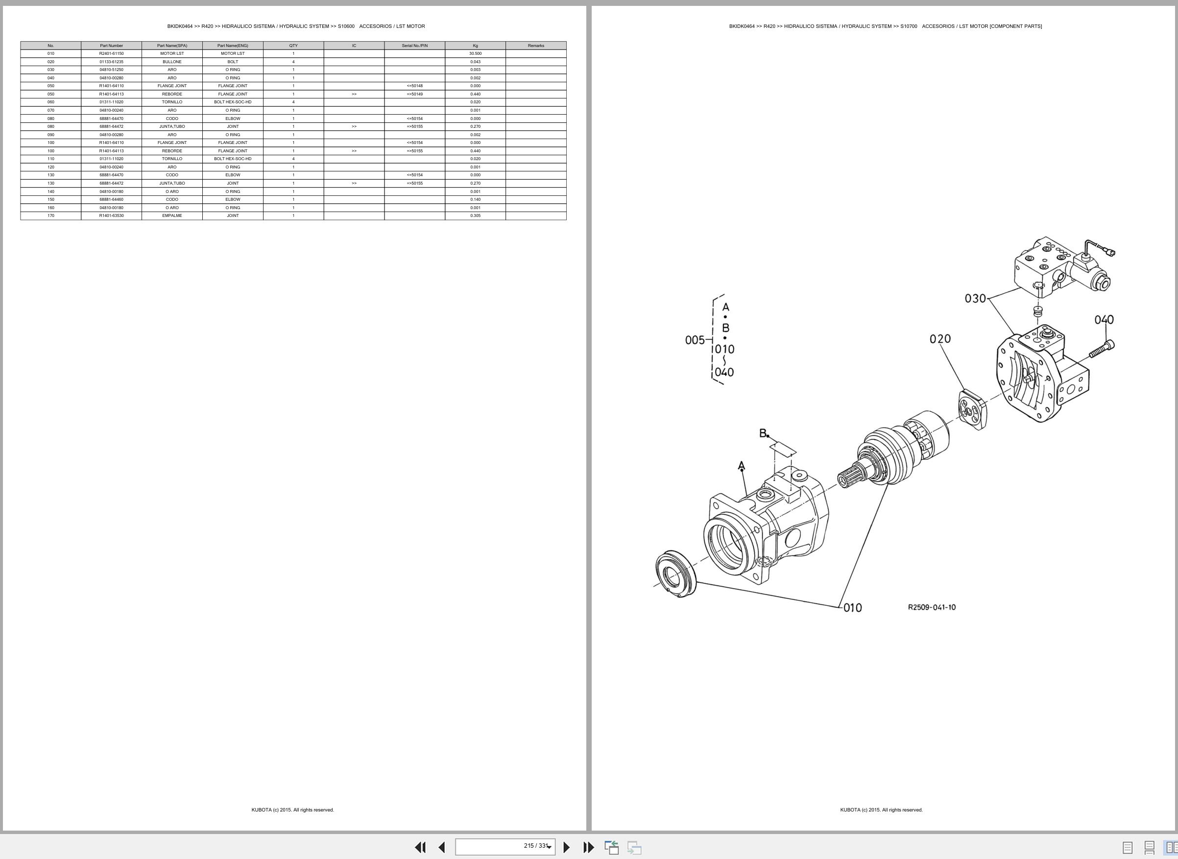 Kubota Wheel Loader R420 Spare Parts Catalog EN ES (3)