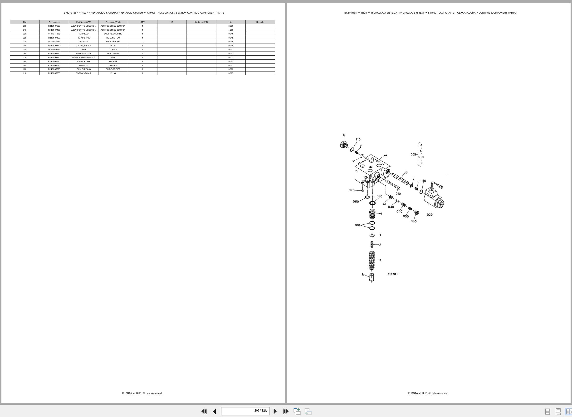 Kubota Wheel Loader R520 Spare Parts Catalog EN ES (3)